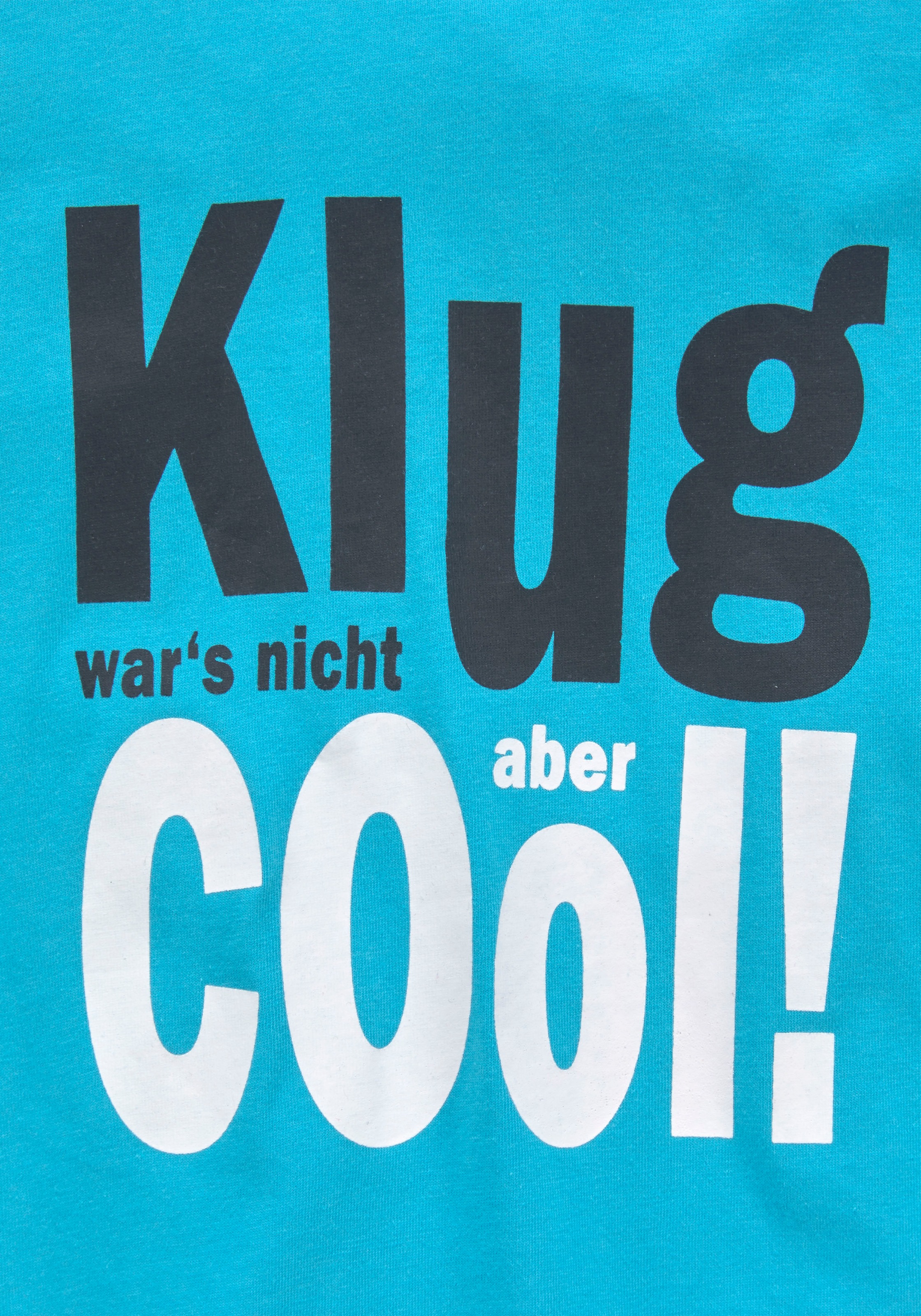 KIDSWORLD T-Shirt »KLUG WAR´S NICHT...ABER COOL«, Spruch