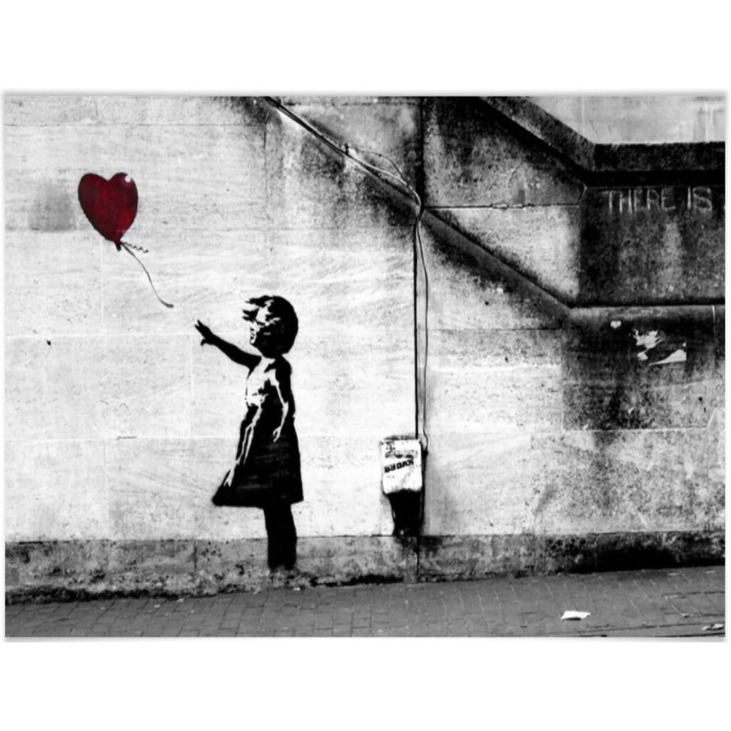 Wall-Art Poster »Graffiti Bilder Girl with balloon«, Menschen, (1 St.)