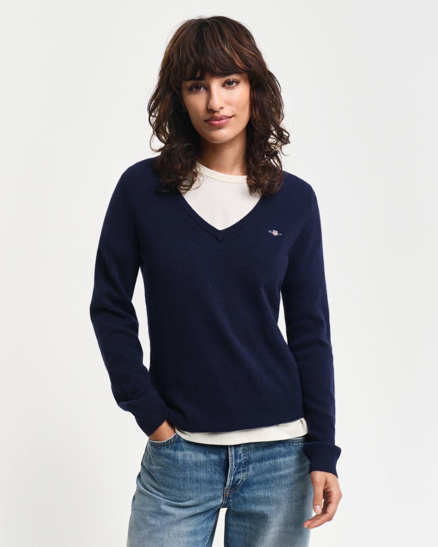 V-Ausschnitt-Pullover »EXTRAFINE LAMBSWOOL V-NECK«