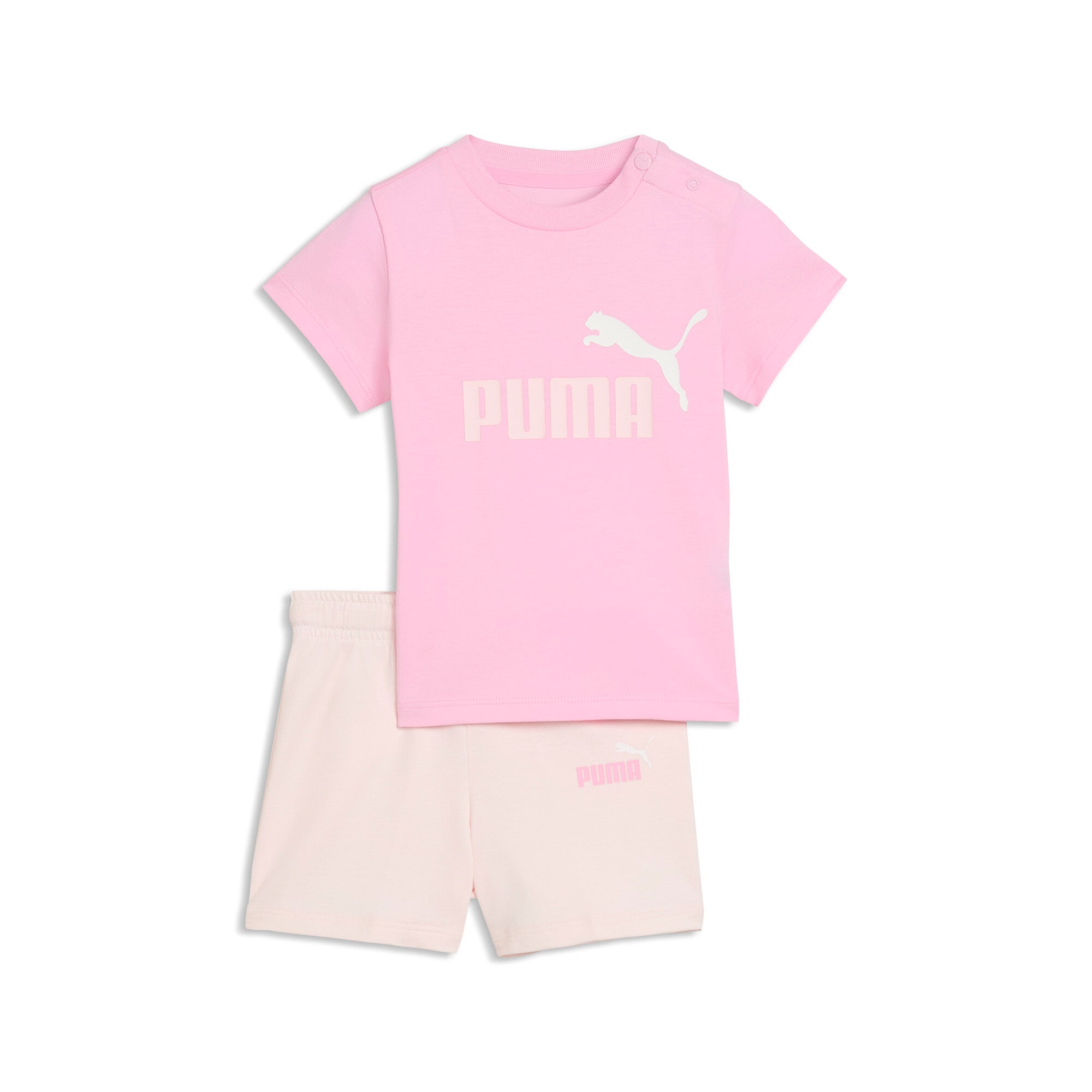 PUMA Trainingsanzug "MINICATS ESS TEE AND SHORTS SET INF" 2 tlg. zweiteiliges Set, für Kinder, mit Rundhalsausschnitt, Regular Fit
