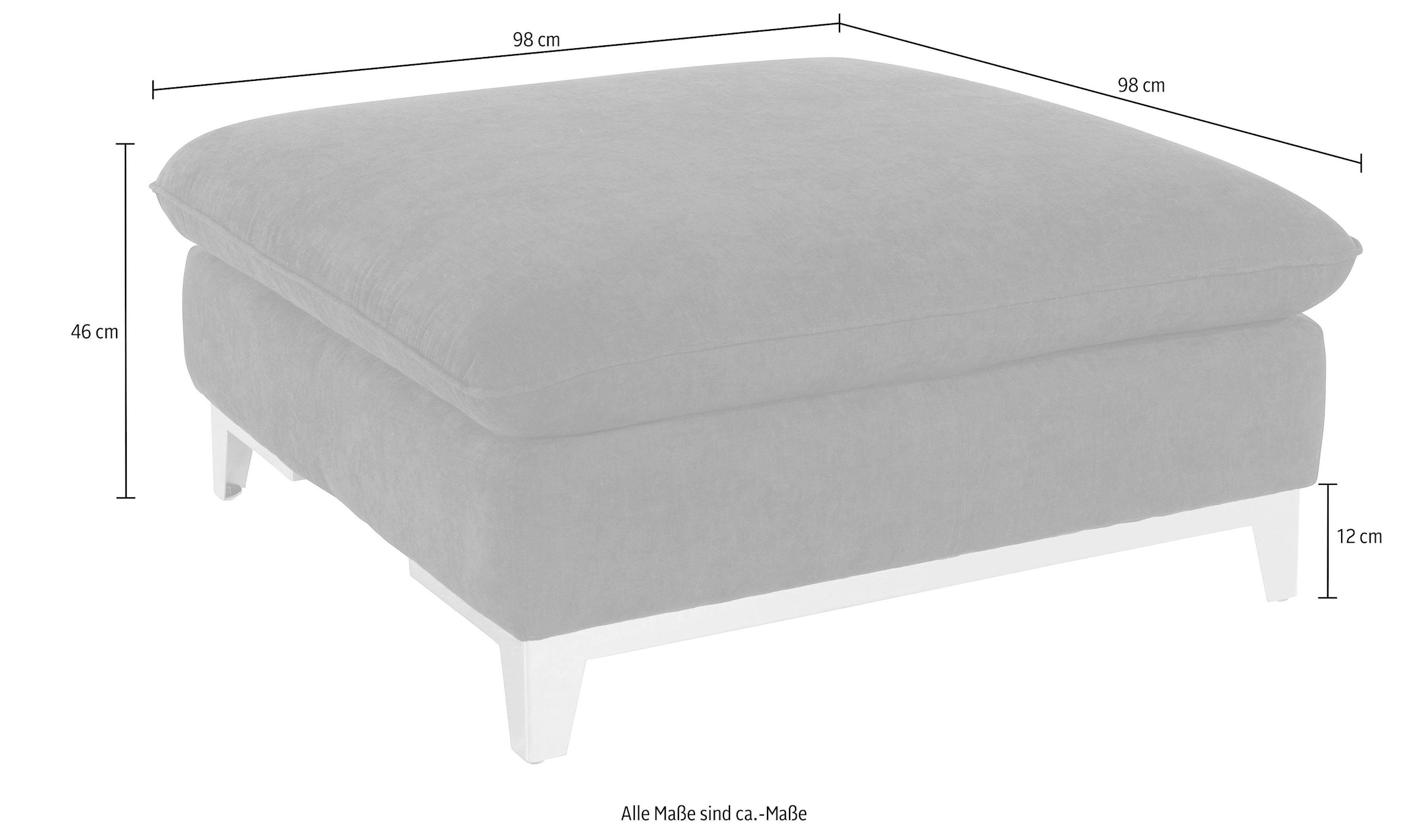 COTTA Polstergarnitur »Teresa L-Form«, (Set), Set bestehend aus: Ecksofa mit Kopfteilverstellung & Hocker