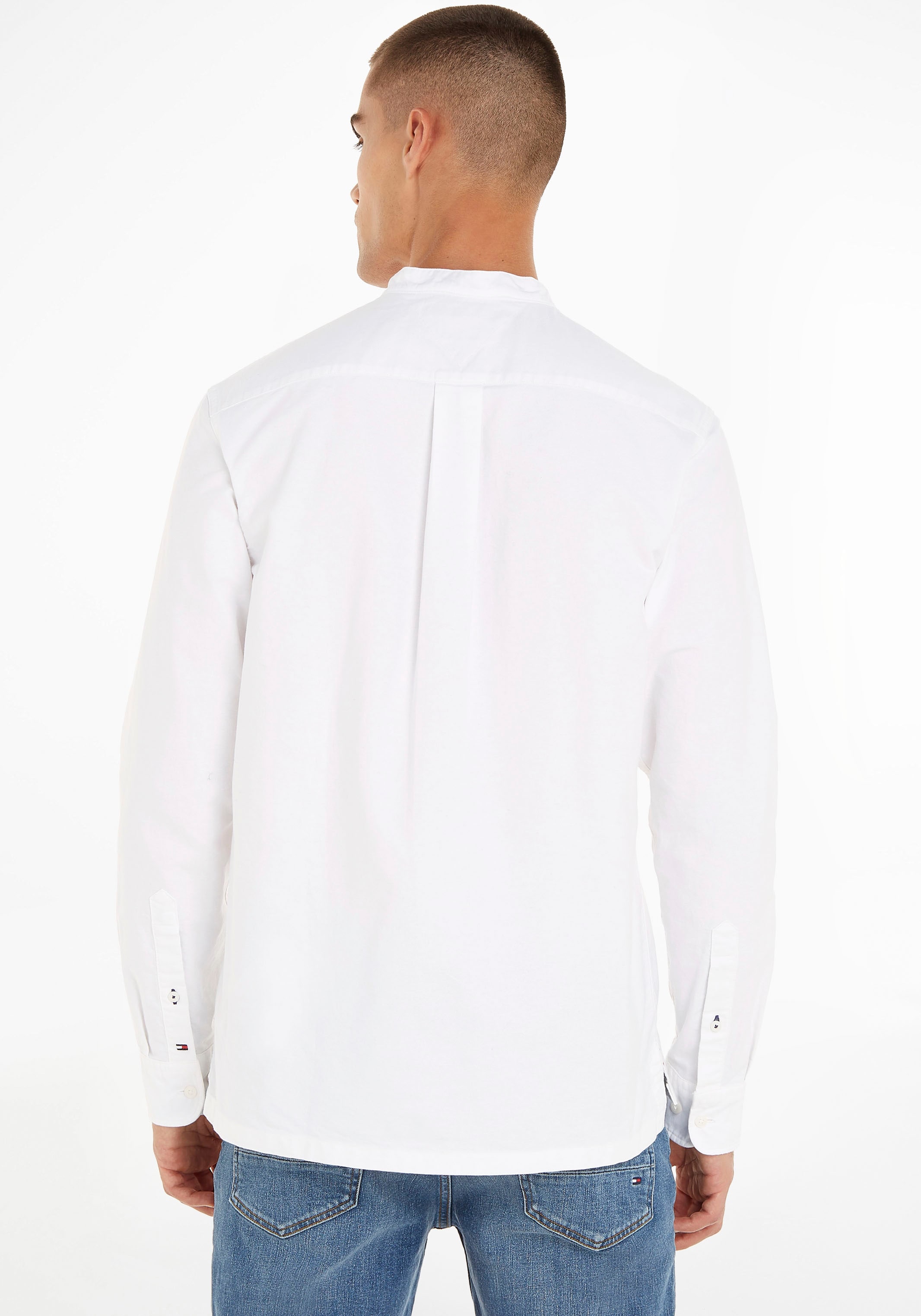 Tommy Hilfiger Langarmhemd »PIGMENT shoppen GMD SHIRT«, Design | Jelmoli-Versand MANDARIN online RF in klassischem