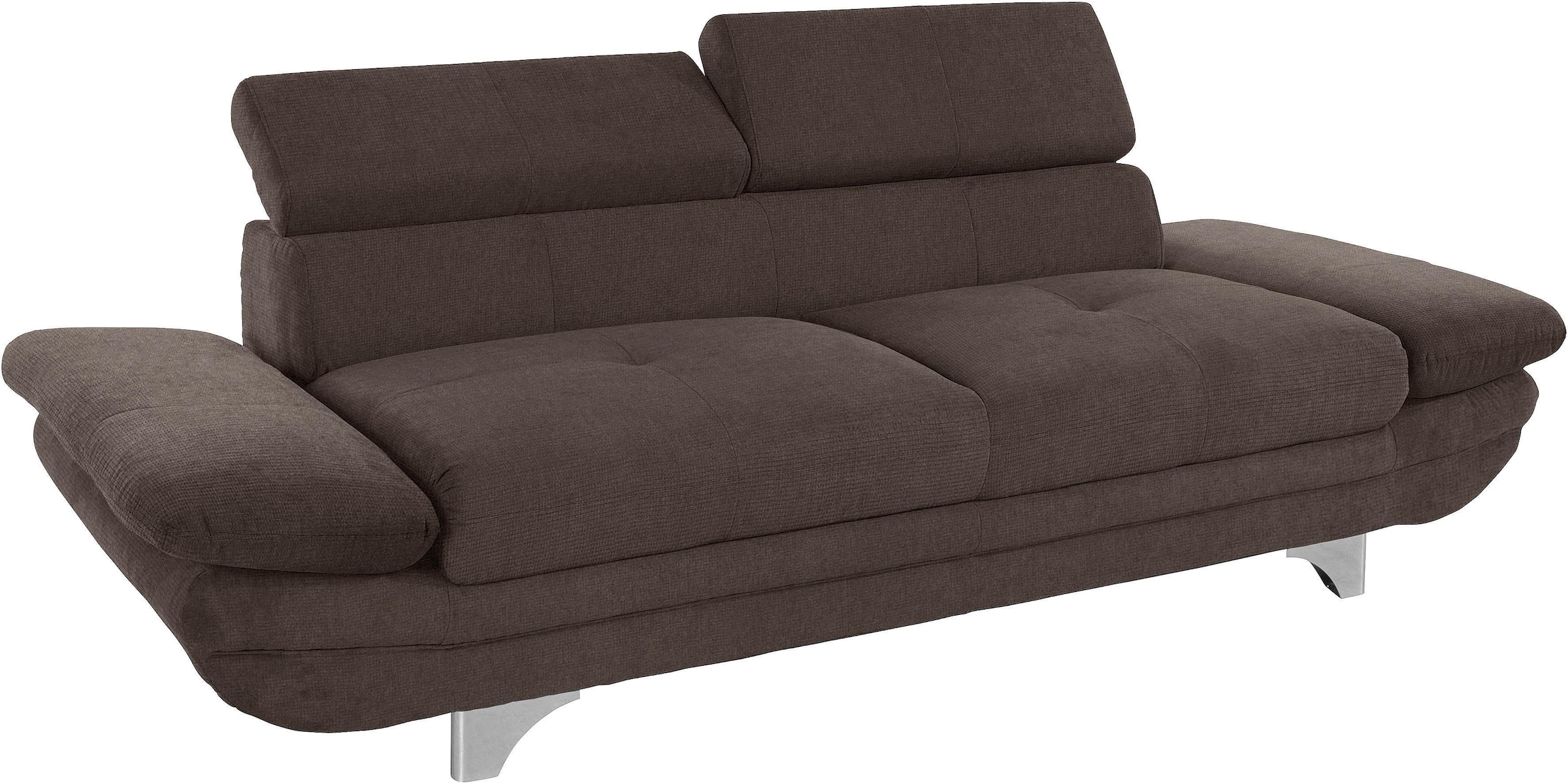 COTTA Polstergarnitur »Enterprise«, (Set), Set bestehend aus 2,5-Sitzer mit Arm- & Kopfteilverstellung & Hocker