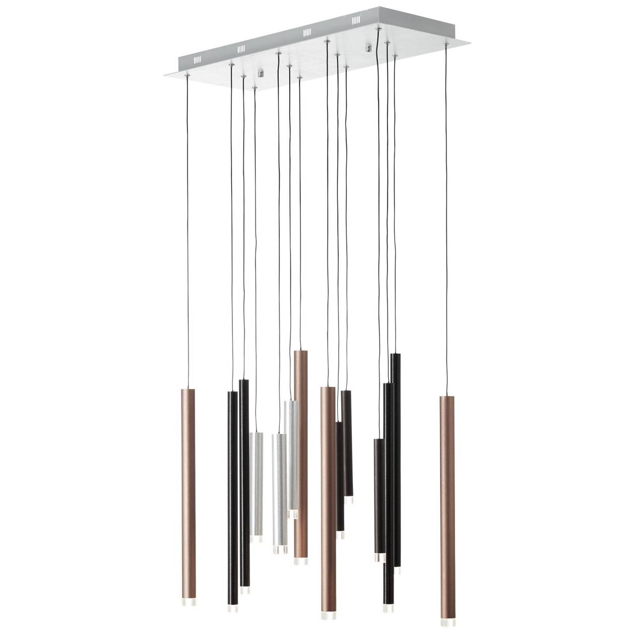 Brilliant Pendelleuchte »Cembalo« LED-Modul 1 Stk. Warmweiss LED Hängelampe 14flg braun/Kaffee