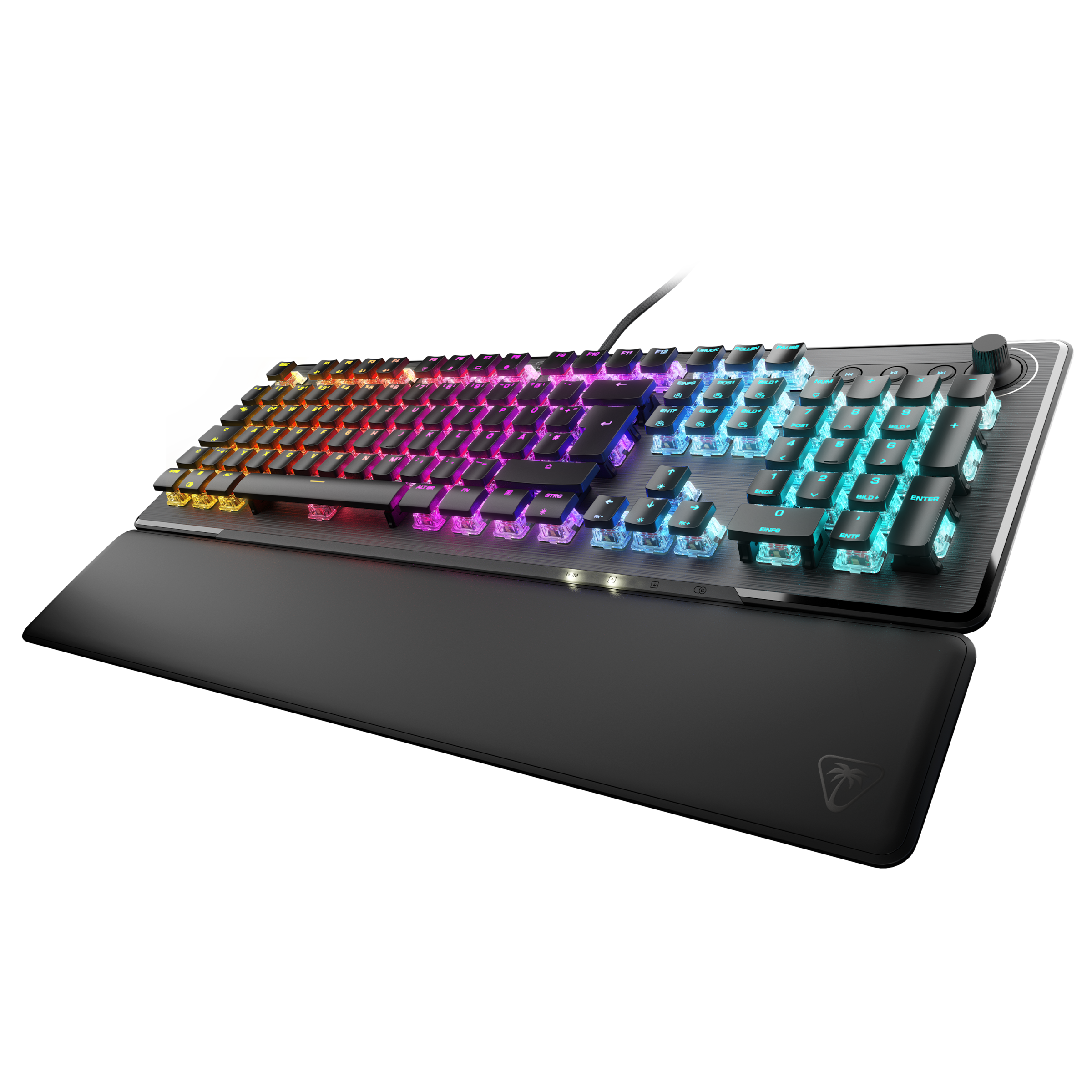 Turtle Beach Gaming-Tastatur »Vulcan II, Linear«, (Lautstärkeregler-Funktionstasten-Profil-Speicher-Ziffernblock-verstellbare Füsse-Handgelenkauflage), Linear