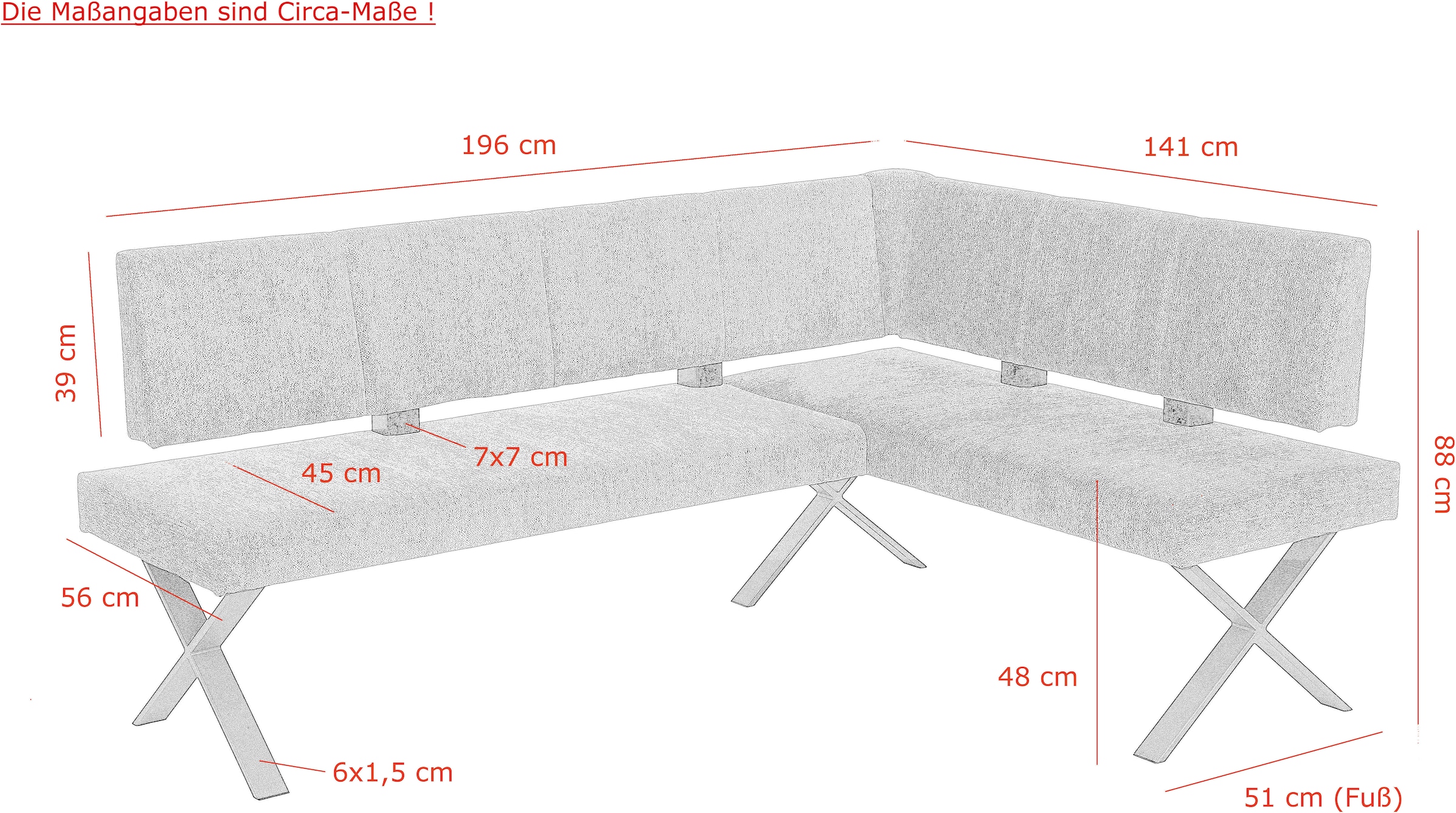 HELA Eckbank »MARION«, Bezug Microfaser Teddyoptik (Boucle)
