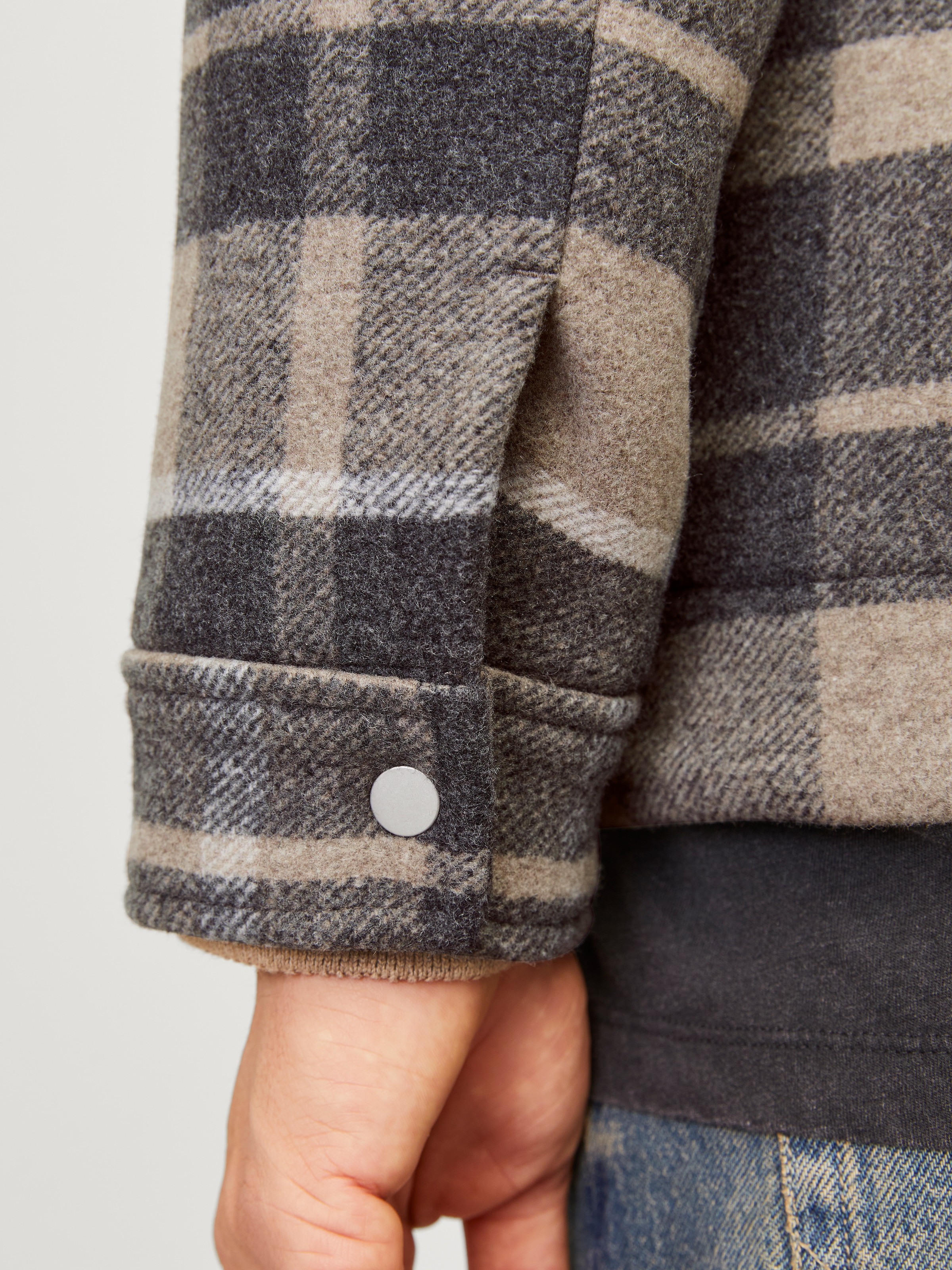 Jack & Jones Wolljacke »JPRBLURUSSEL WOOL BLEND JACKET SN«, ohne Kapuze