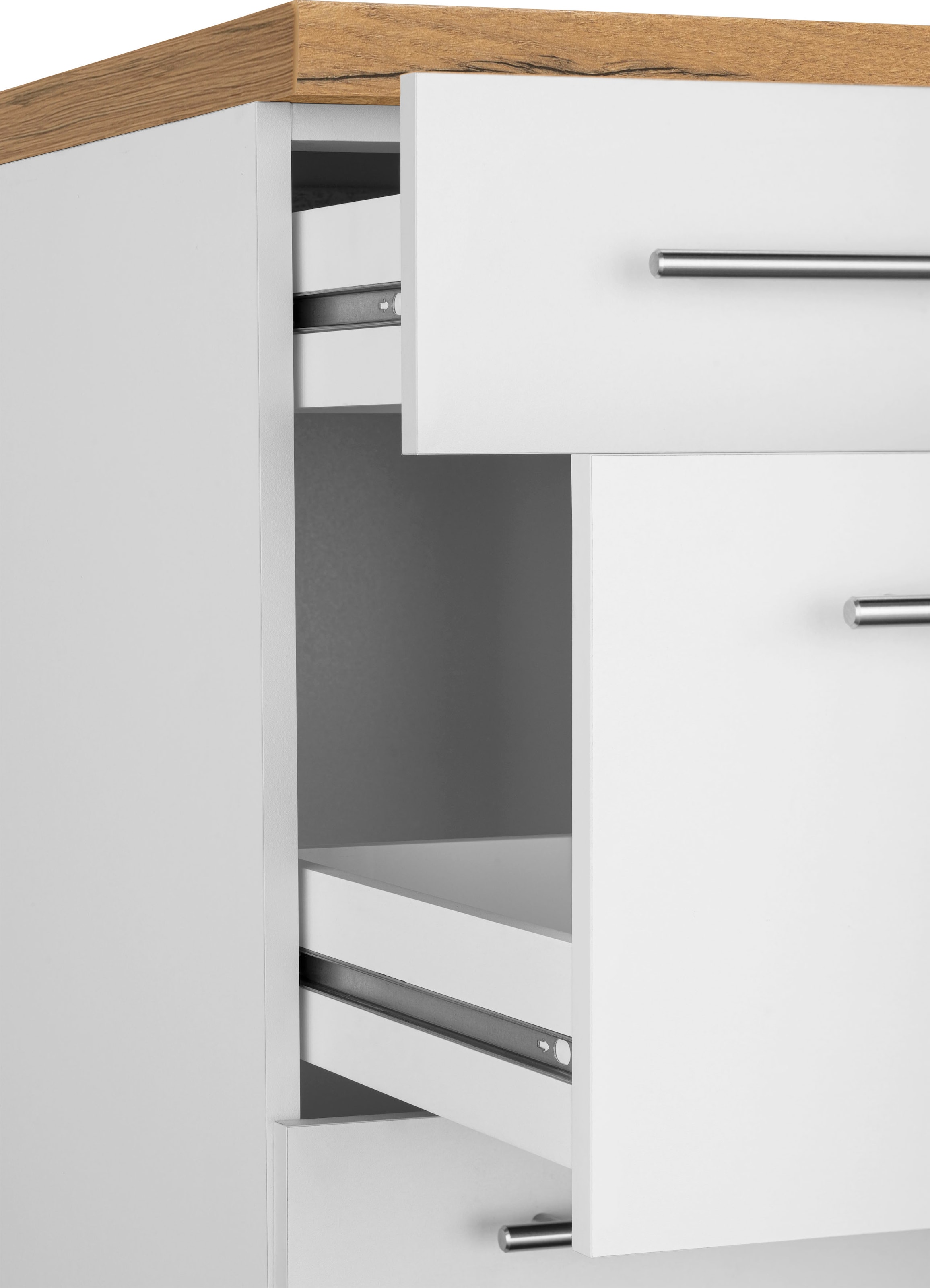 ❤ wiho Küchen Unterschrank »Unna«, 50 cm breit, mit 2 grossen Auszügen  entdecken im Jelmoli-Online Shop