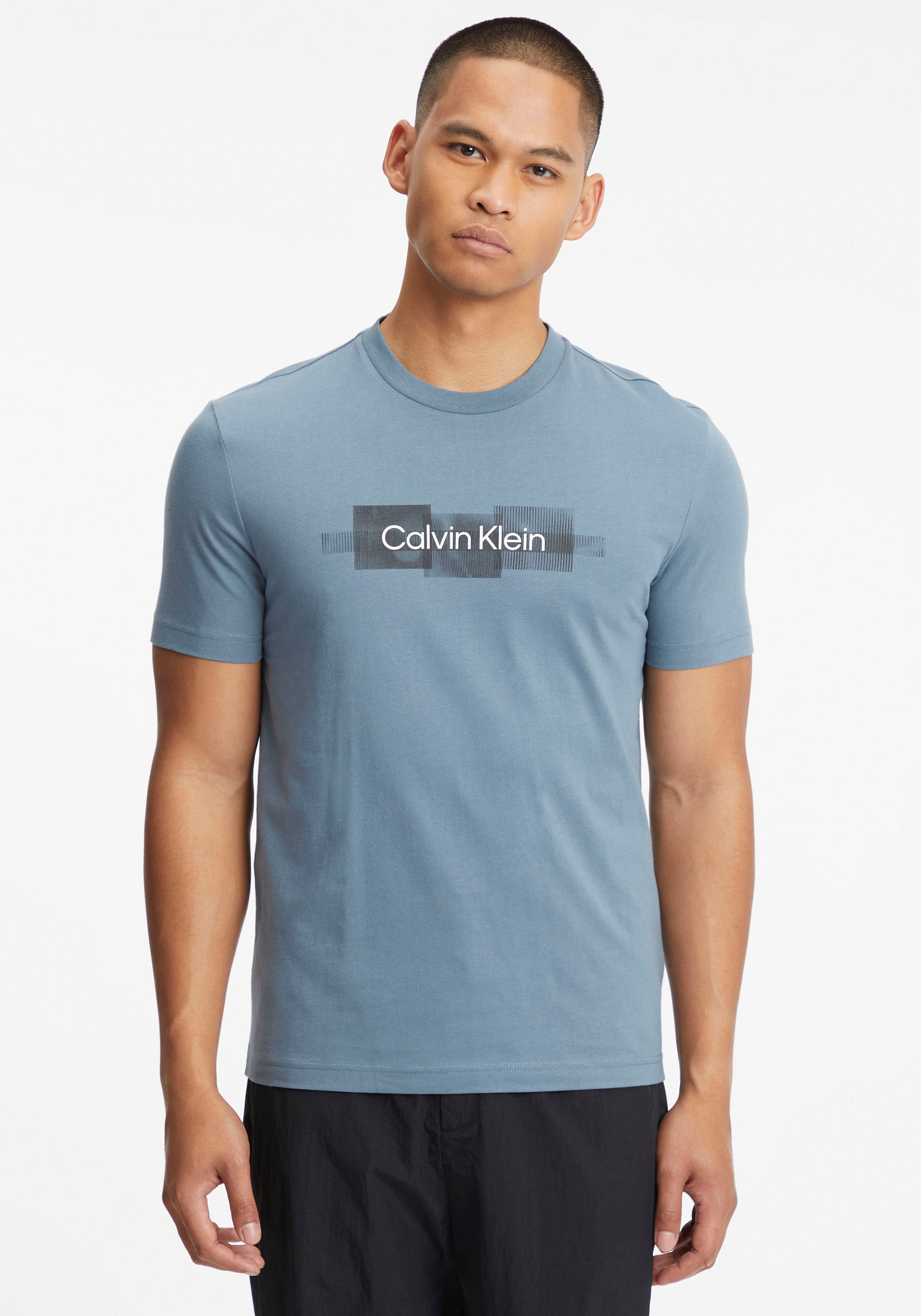 Calvin Klein online T-Shirt Jelmoli-Versand LOGO reiner STRIPED T-SHIRT«, »BOX kaufen aus | Baumwolle