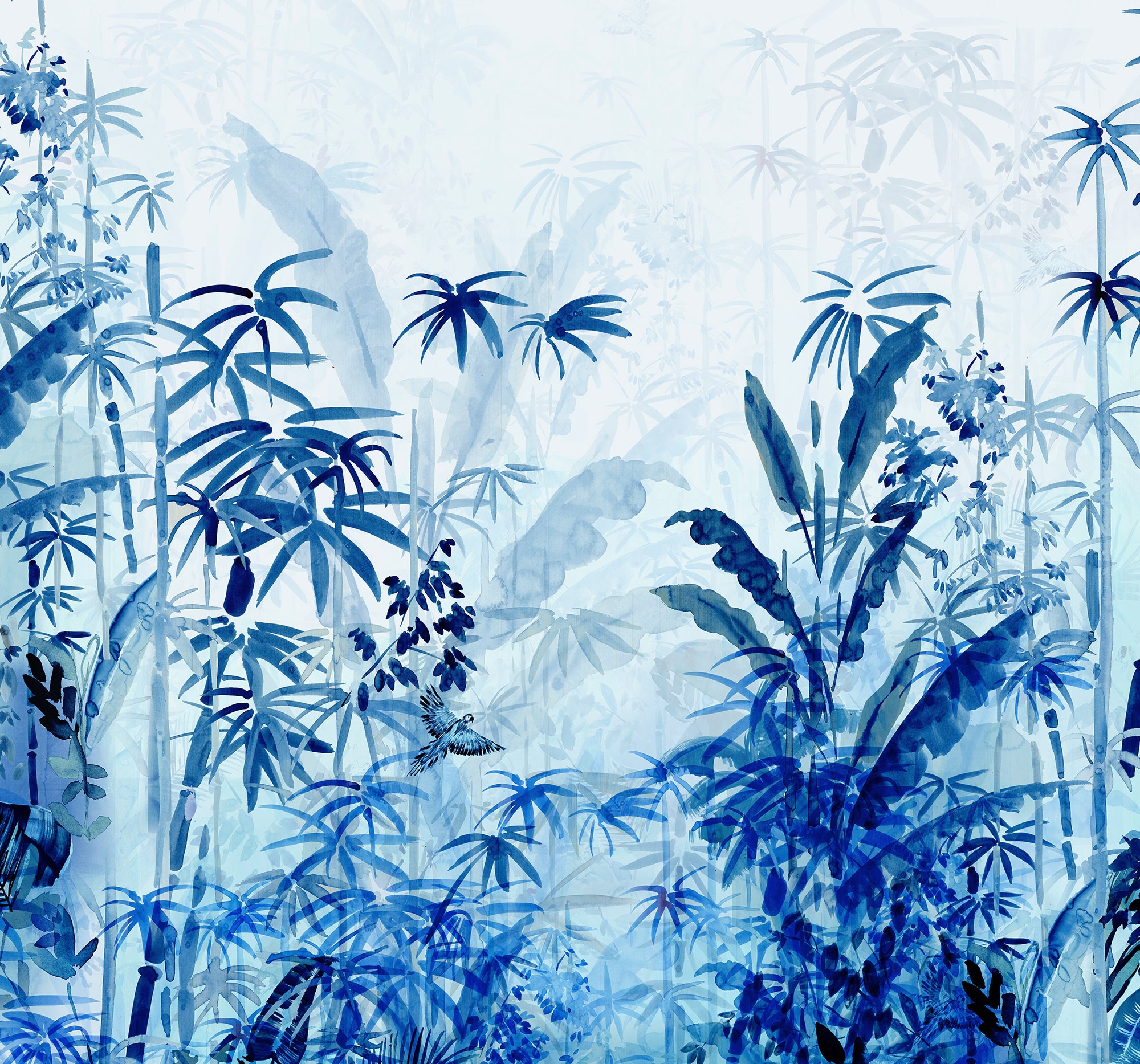 ❤ Komar Vliestapete »Blue Jungle«, 300x280 cm (Breite x Höhe), Vliestapete,  100 cm Bahnbreite bestellen im Jelmoli-Online Shop