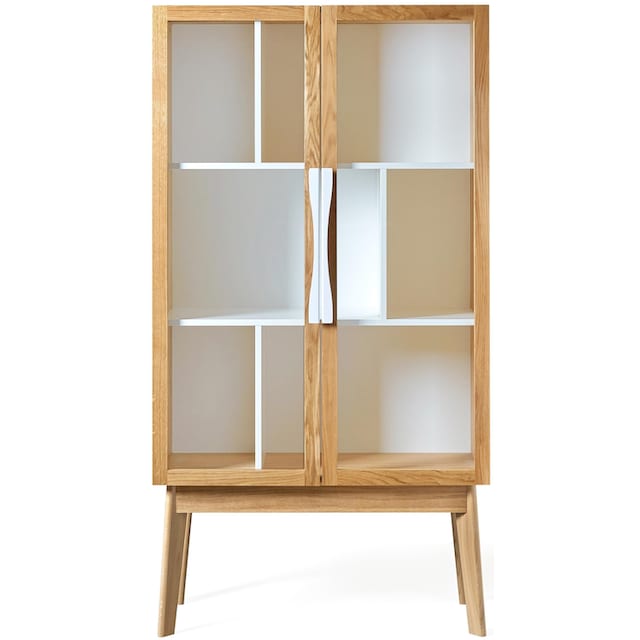 cm, »Hilla«, Bücherregal 88 Woodman kaufen mit Eiche Holzfurnier online | Glaseinsätzen, Türen aus Jelmoli-Versand Breite