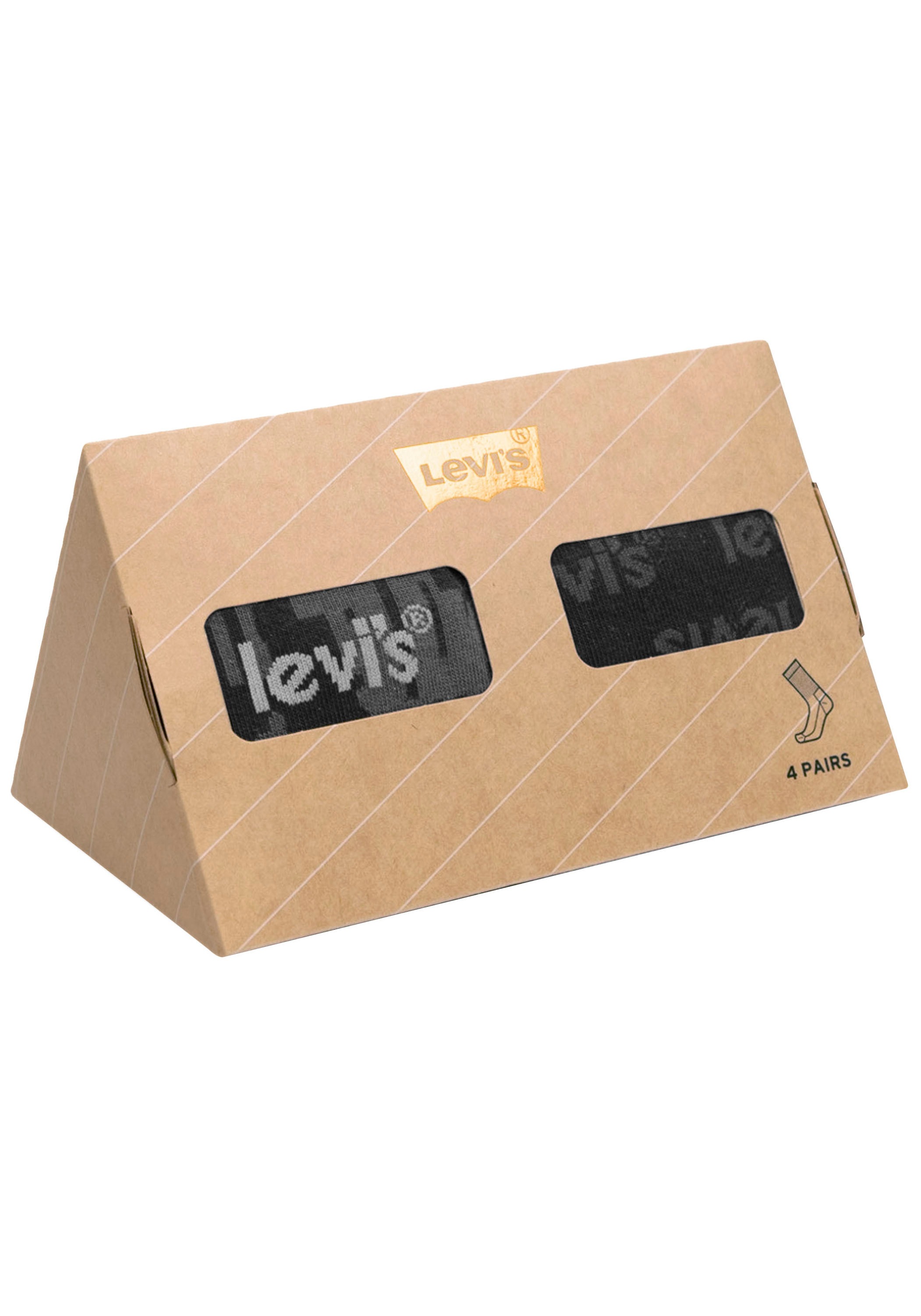 Levi's® Socken, (Packung, 4 Paar), mit breitem Logobund