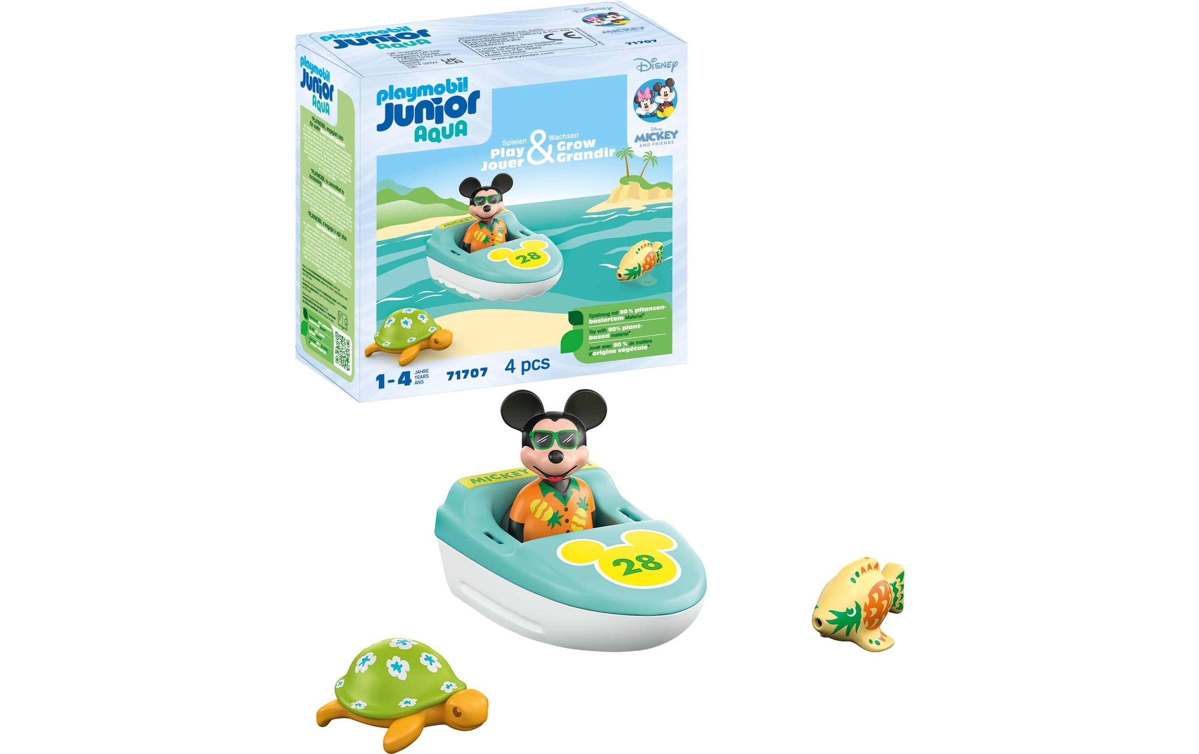 Playmobil® Spielbausteine »Junior Disney: Micky Maus Bootstour 71707«, (4 St.)