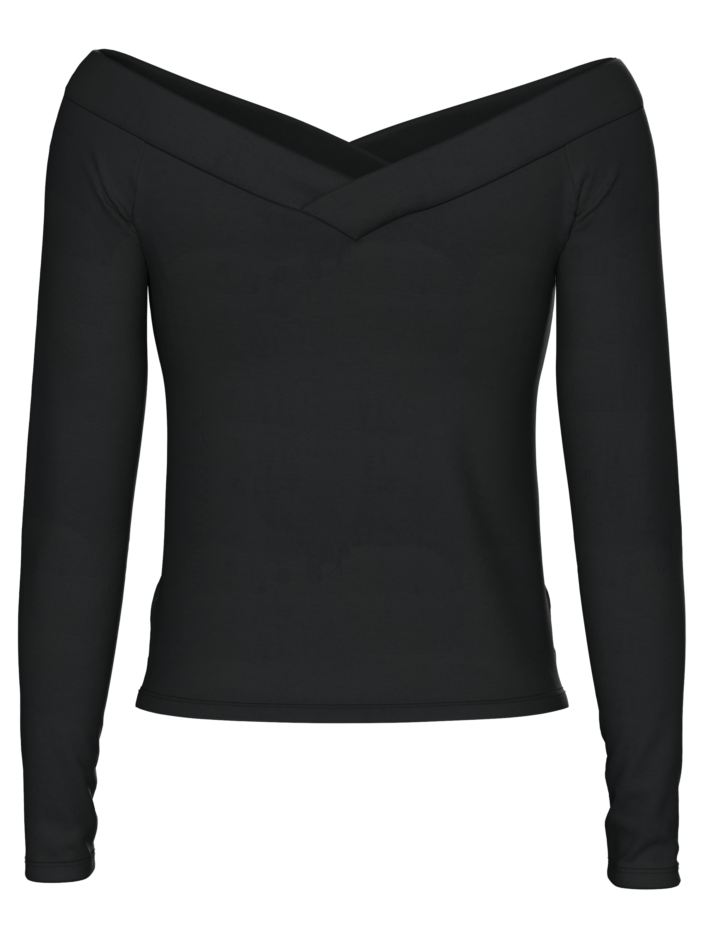 pieces Langarmshirt »PCMALIVA LS OFF SHOULDER V-NECK TOP NOOS«