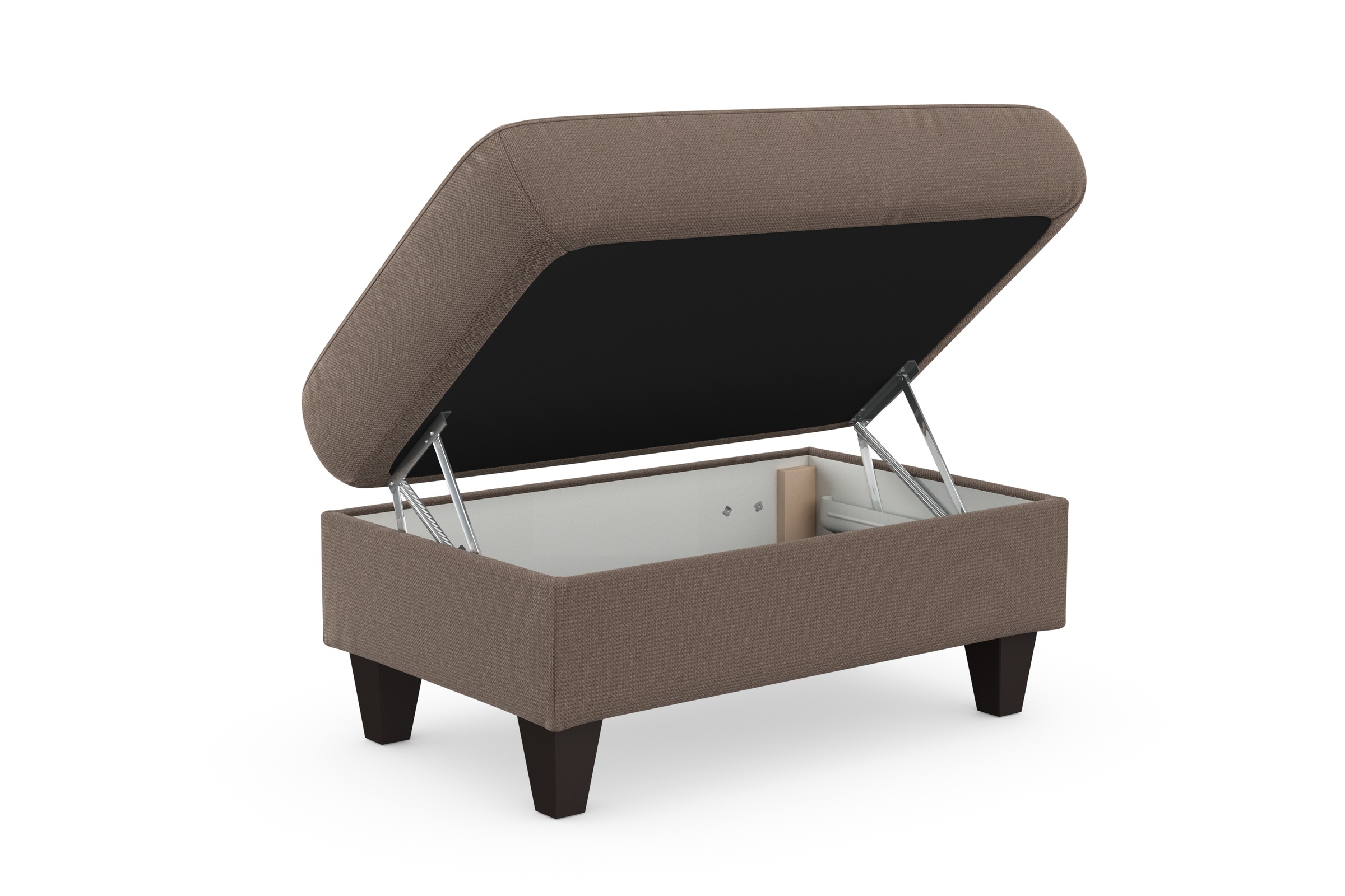 sit&more Stauraumhocker »Farö«, mit Stauraum und Federkern und wengefarbenen Füssen