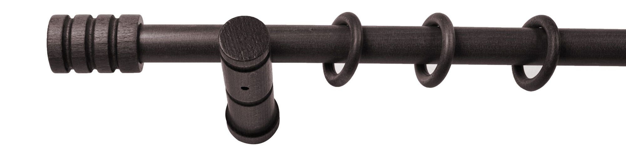 SN DECO GROUP Gardinenstange »Pisa«, 1 läufig-läufig, Fixmass, 28 mm, Holz, verschiedene Längen und Farben, Komplettset