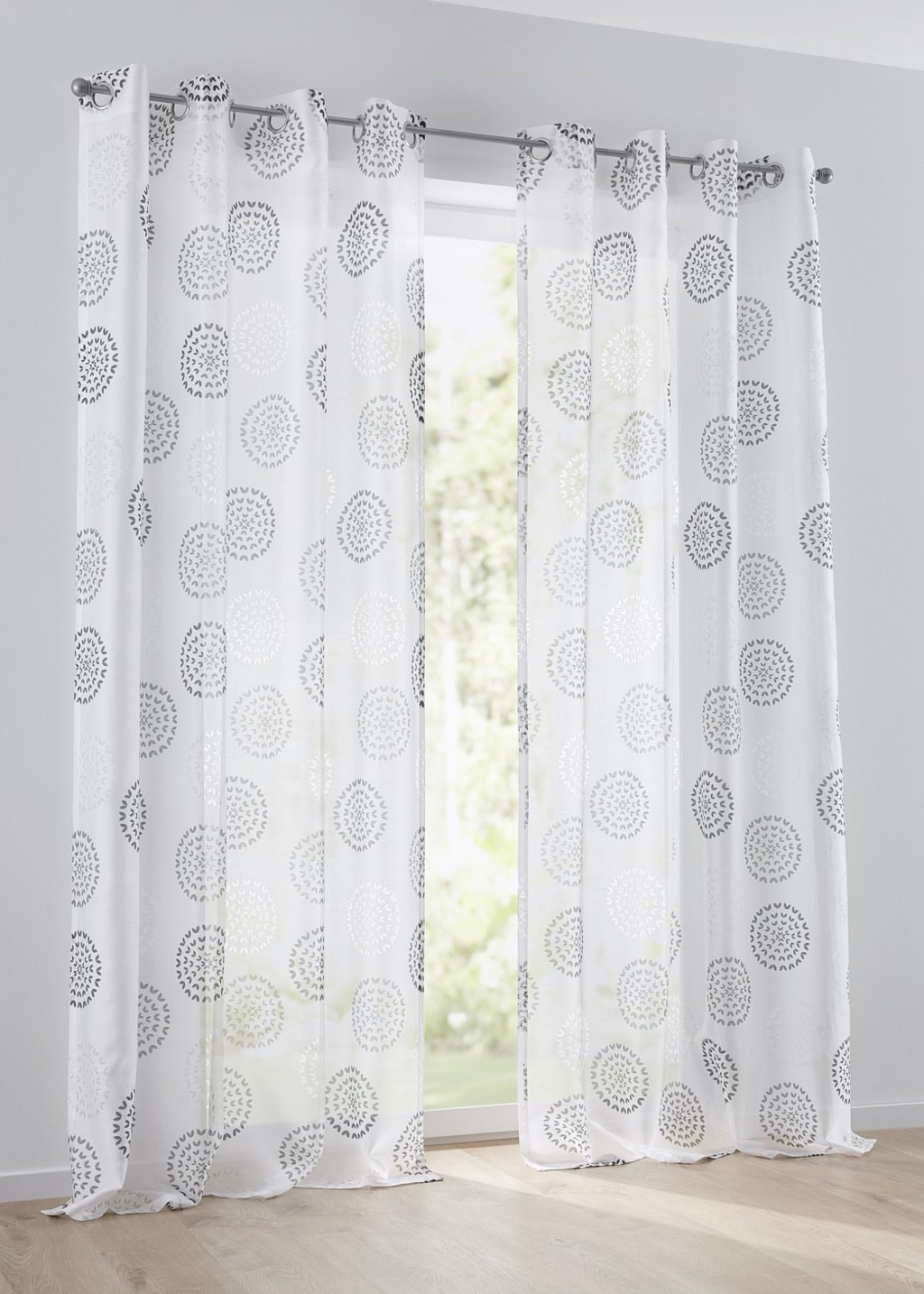 Kutti Vorhang »Bella«, (1 St.), Gardine, halbtransparent, Ausbrenner,  bedruckt, Baumwolle-Polyester kaufen im Jelmoli-Online Shop