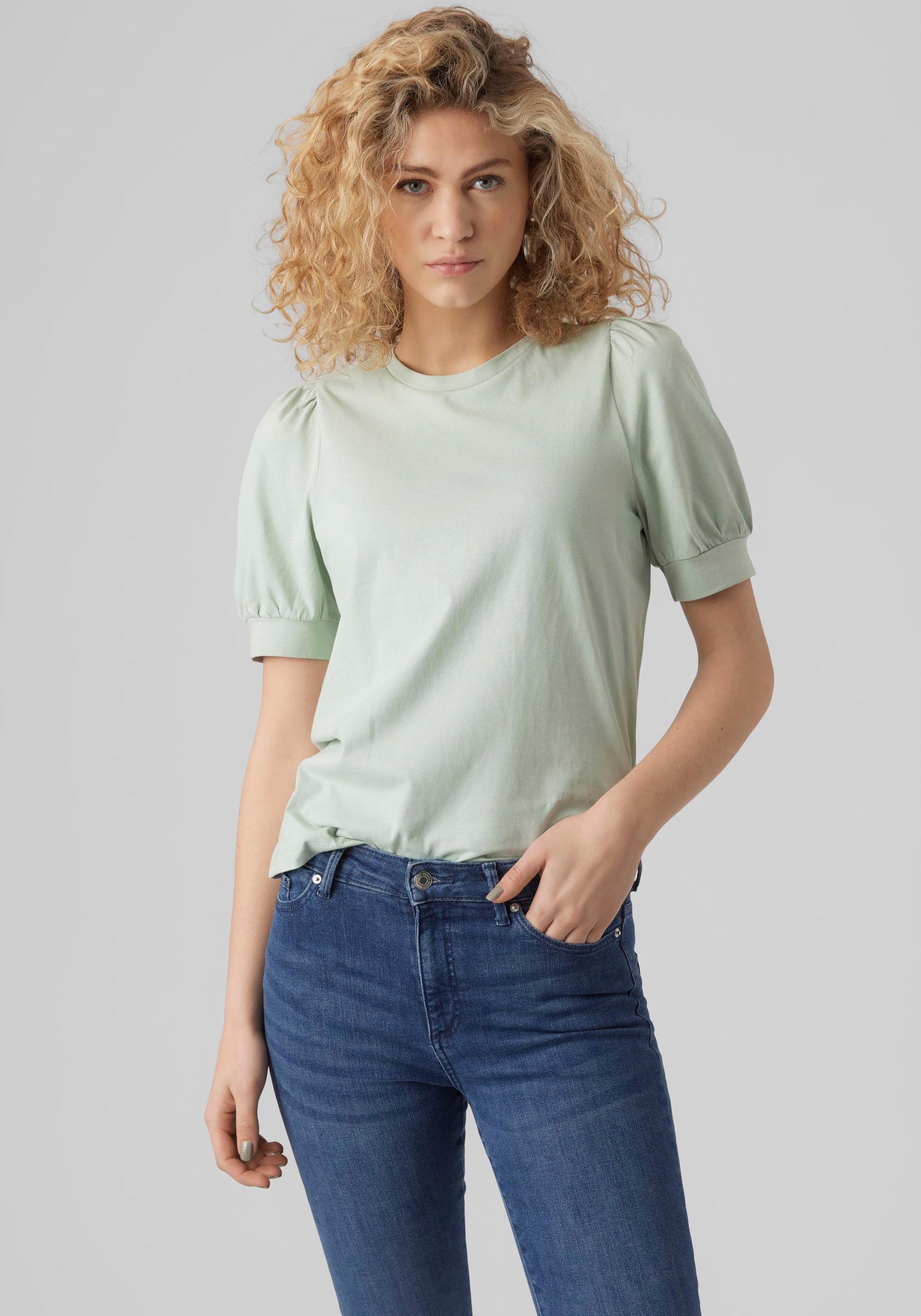 Vero Moda T-Shirt »VMKERRY 2/4 O-NECK TOP VMA JRS NOOS«, mit Rundhalsausschnitt