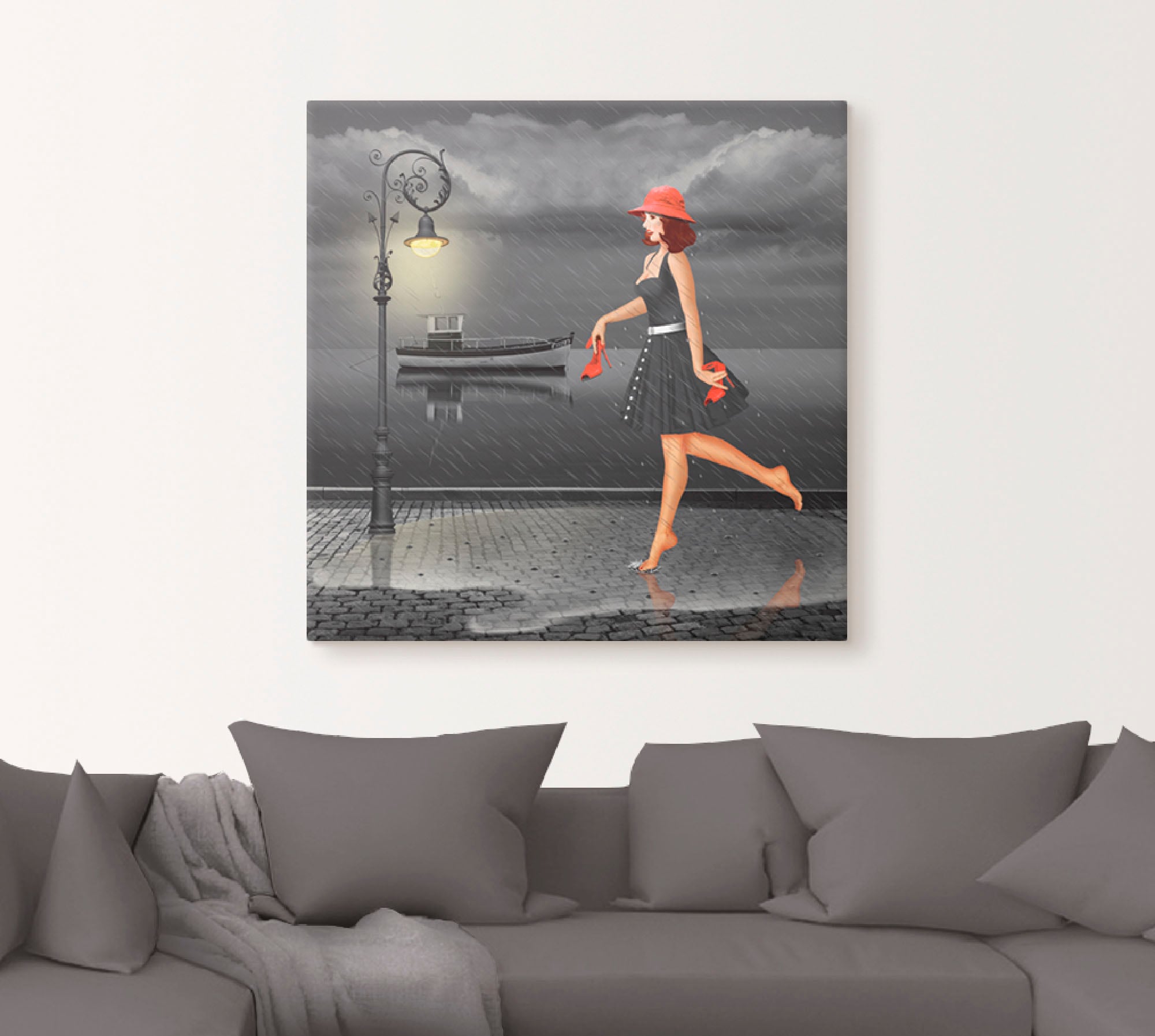 Artland Wandbild Regen«, versch. Poster (1 St.), als im bestellen in | Grössen Frau, Jelmoli-Versand Leinwandbild, »Tanzen oder Wandaufkleber online Alubild