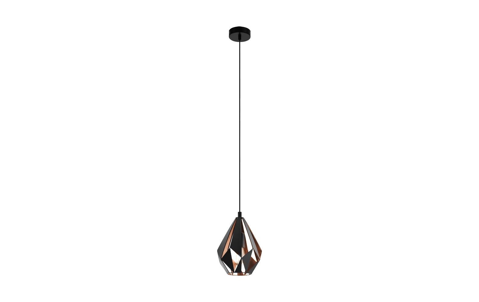 EGLO Pendelleuchte »1 Hängel. schwarz, kupfer« E27