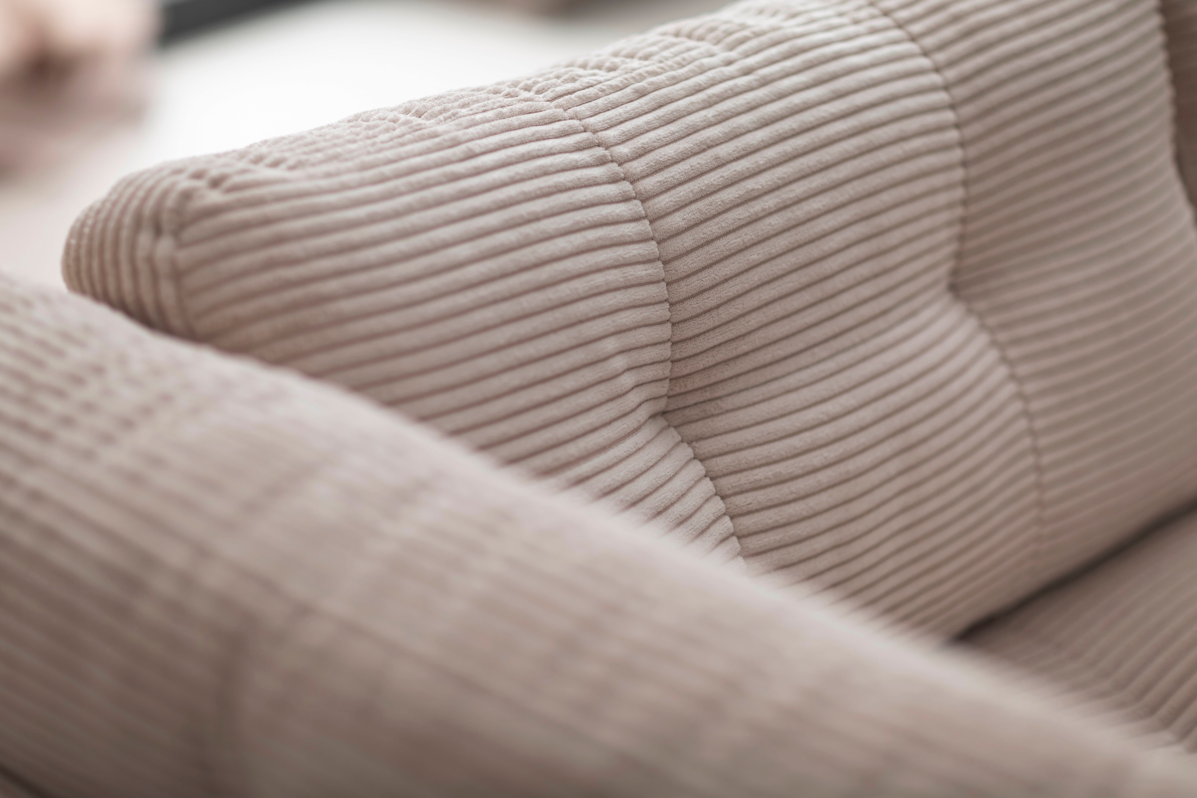 Trends by HG Wohnlandschaft »Landau U-Form«, in Cord-Stoff mit Metallfuss