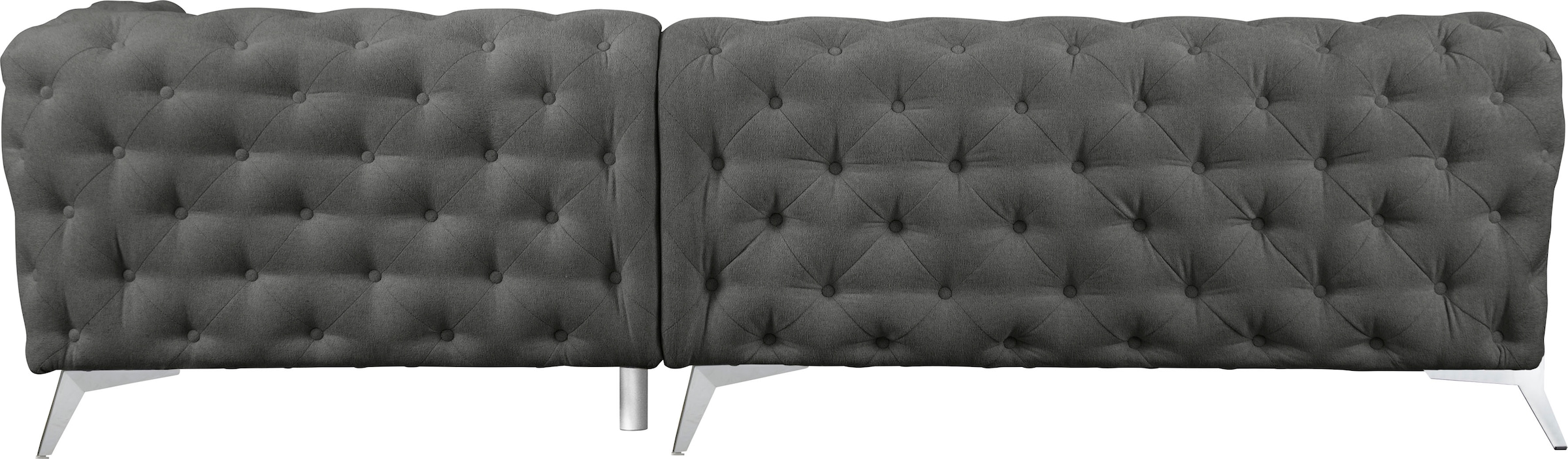 Leonique Chesterfield-Sofa »Amaury L-Form«, grosses Ecksofa, Chesterfield-Optik, Breite 323 cm, Fussfarbe wählbar