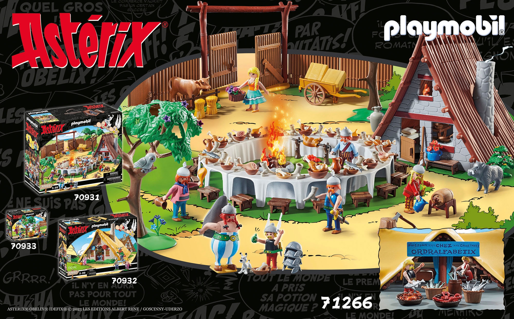 Playmobil® Konstruktions-Spielset »Hütte des Verleihnix (71266), Asterix«, (73 St.), Made in Germany