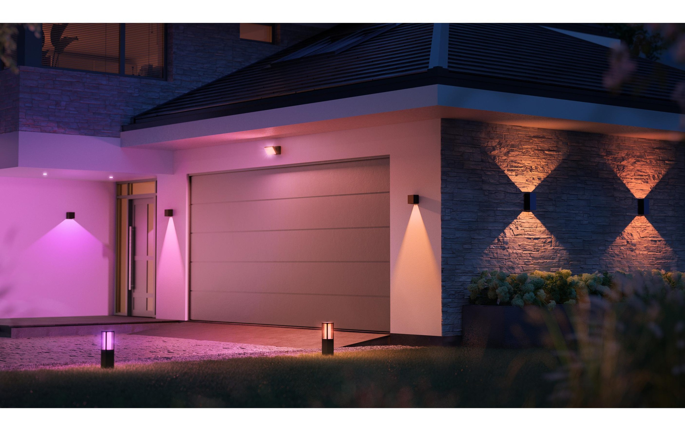 Philips Hue LED Deckenleuchte »White & Color Ambiance Outdoor Resonate Wandl. Schwarz«
