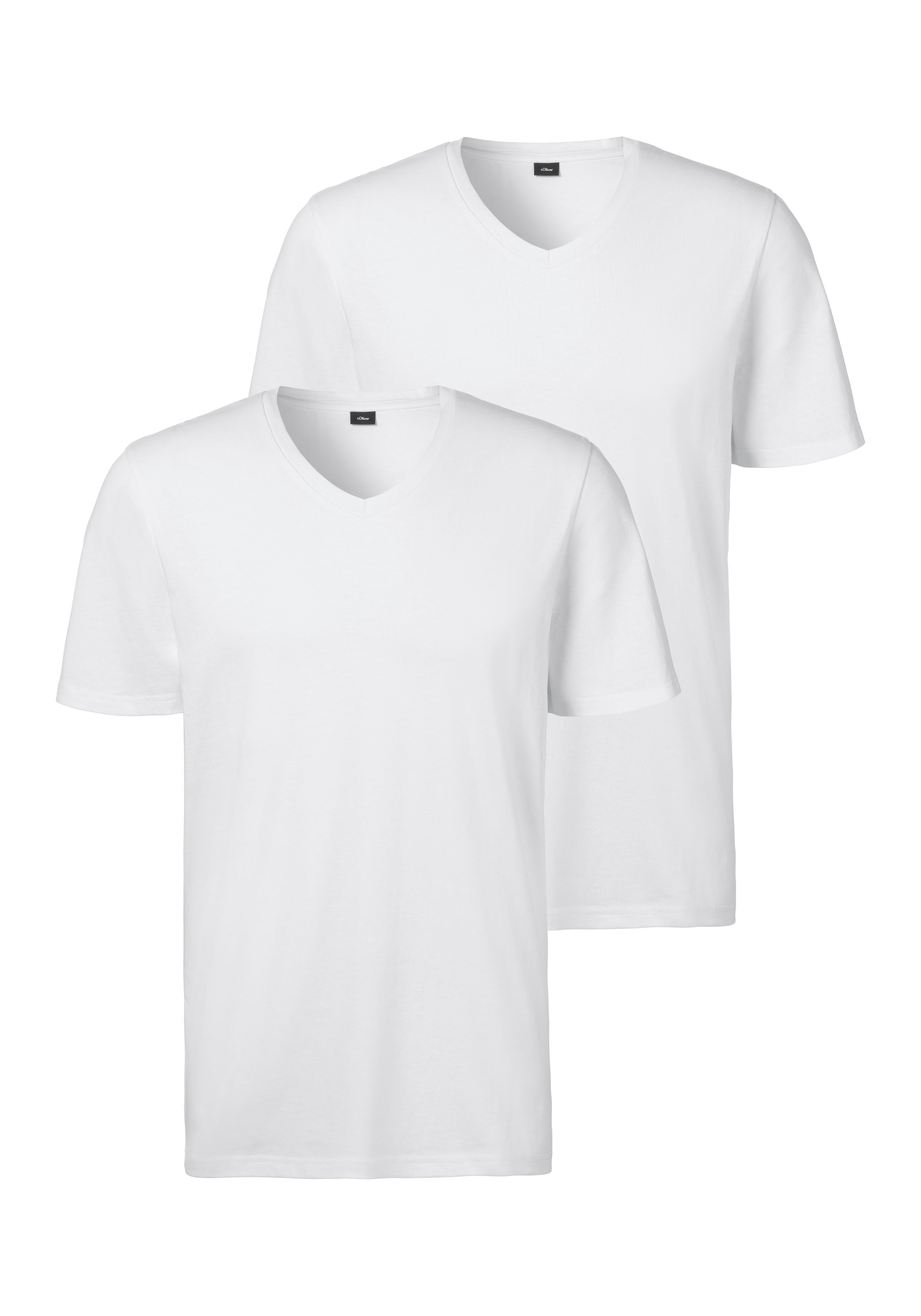 s.Oliver T-Shirt Packung, 2 Stk. klassisches Unterziehshirt
