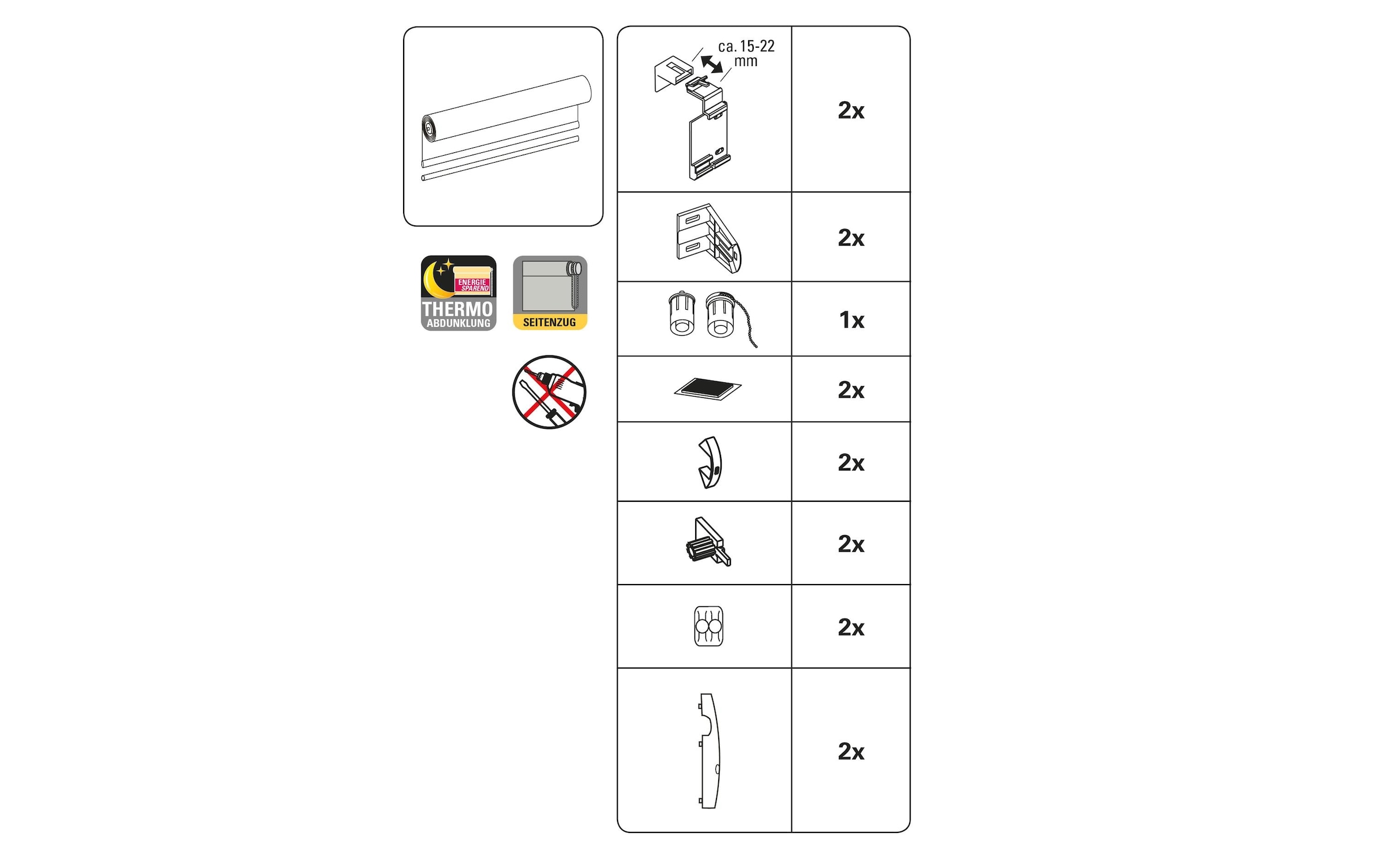 GARDINIA Rollo »EASYFIX Thermo,energiesparen«, Lichtschutz