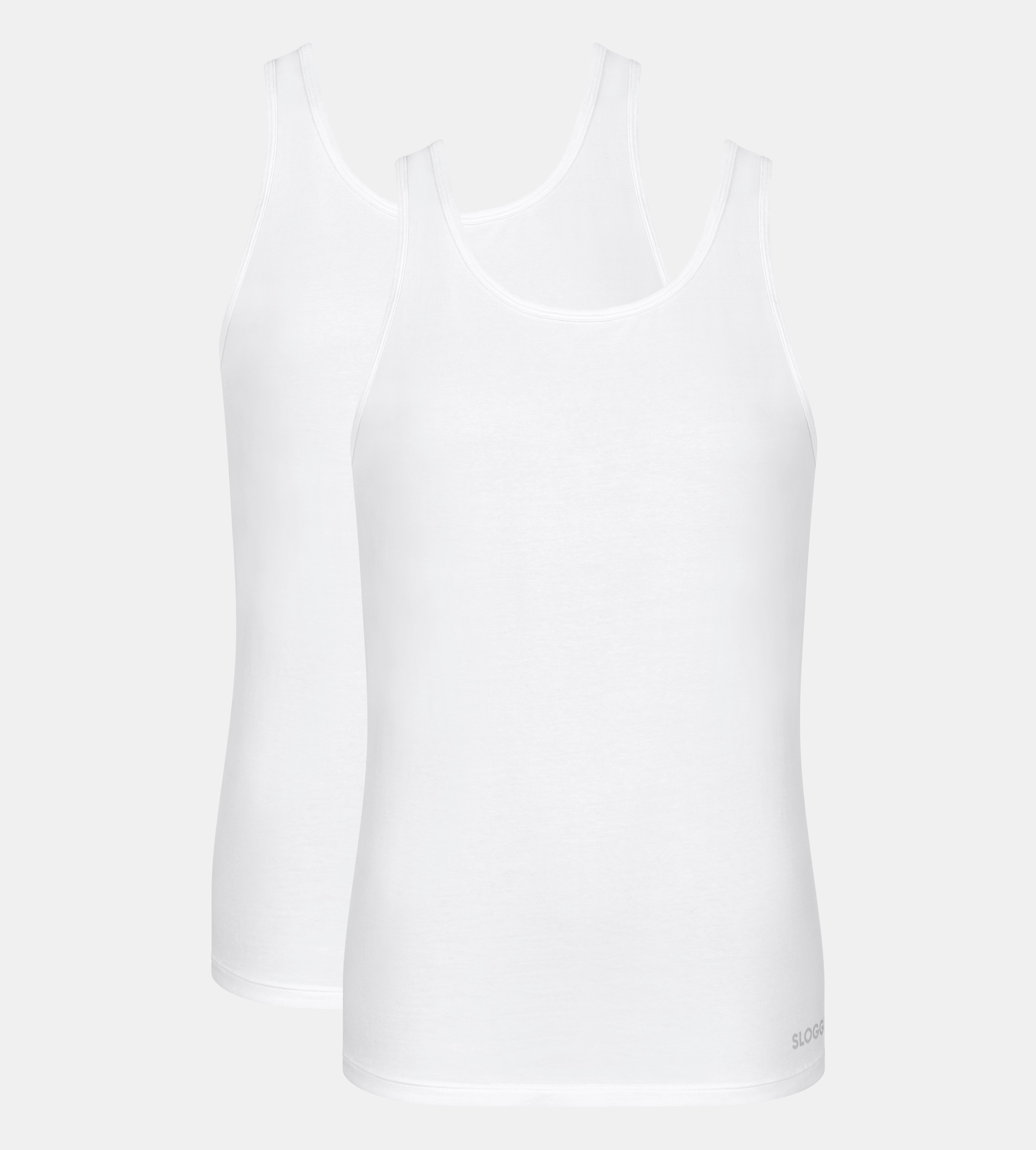 sloggi Tanktop »men GO ABC 2.0« 2er Pack, Rundhalsausschnitt, ärmellos, Regular Fit, Baumwollmischung