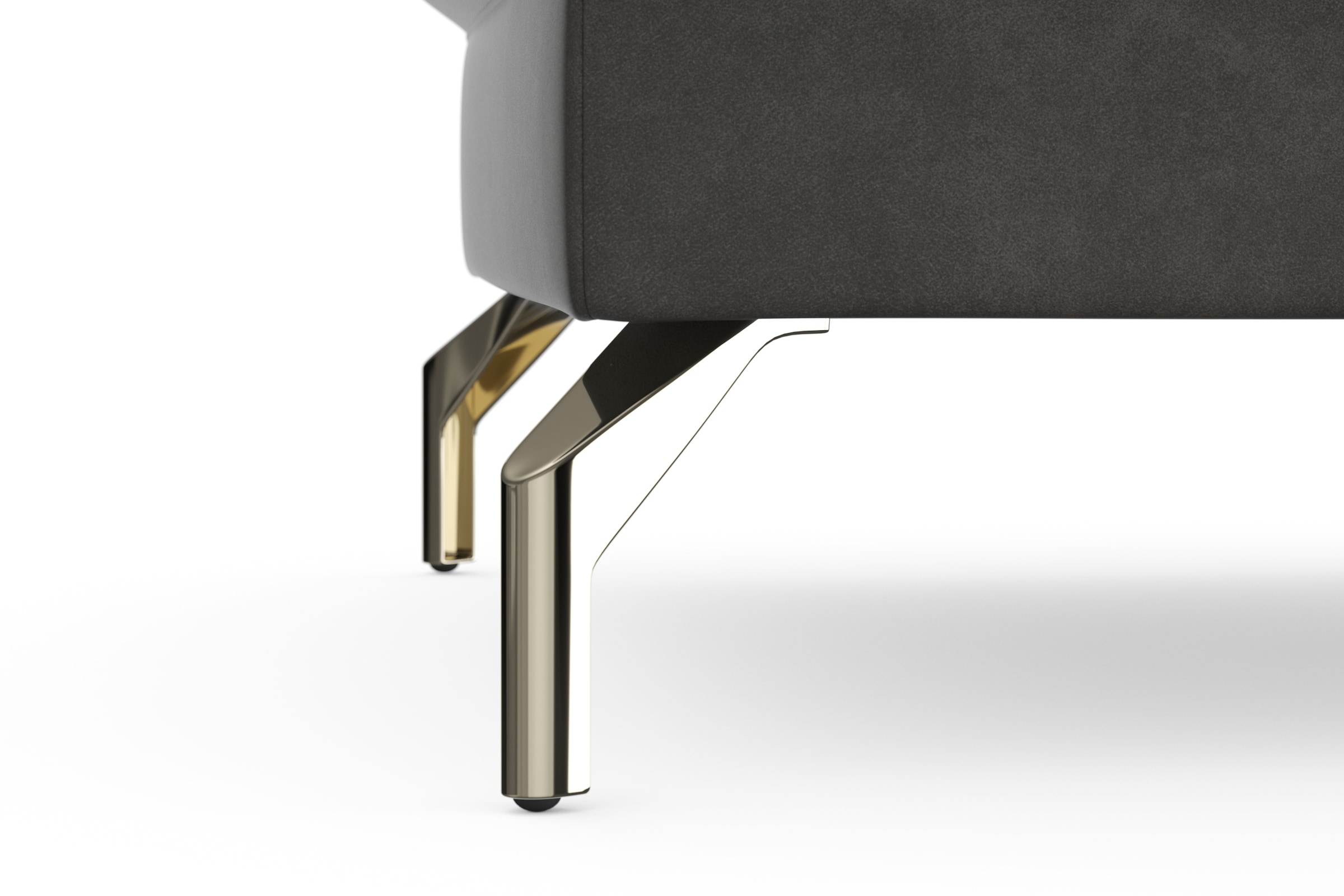 sit&more Hocker »Fashion«, inklusive Federkern, mit satinierten Nickelfüssen