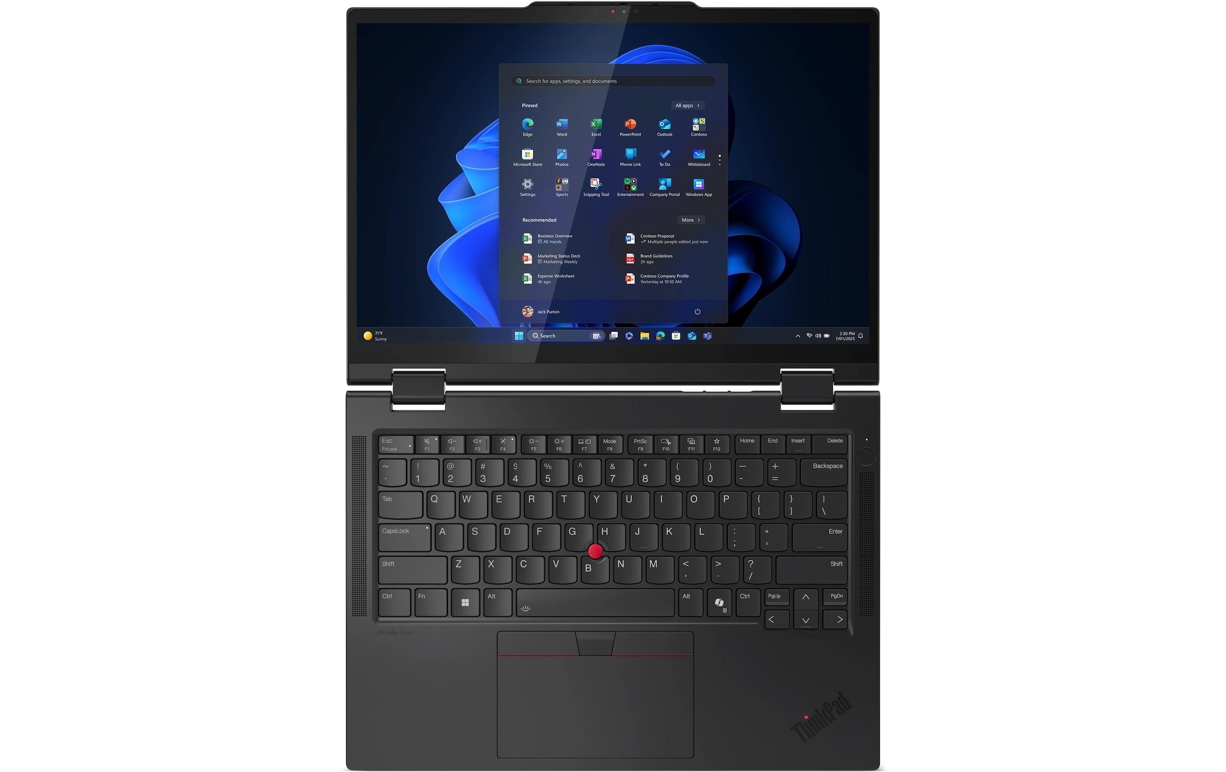 Lenovo Notebook »ThinkPad T14s 2-in-1 G1«, / 14 Zoll, Intel, Core Ultra 7, Intel Graphics, Active Pen Support, Webcam
