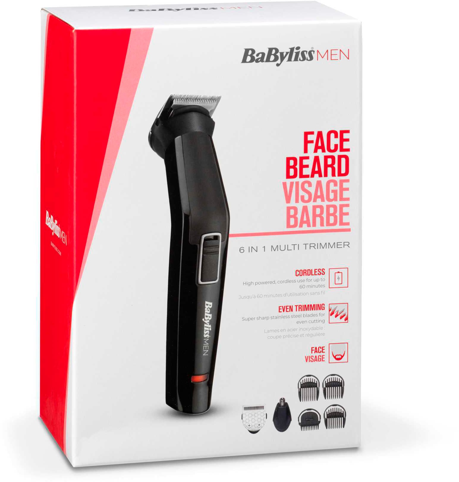 für kaufen Nasen- Ohrenhaar BaByliss & Aufsätze, Bart, Multifunktionstrimmer 6 gleich Augenbrauen, | MEN«, »MT725E Jelmoli-Versand