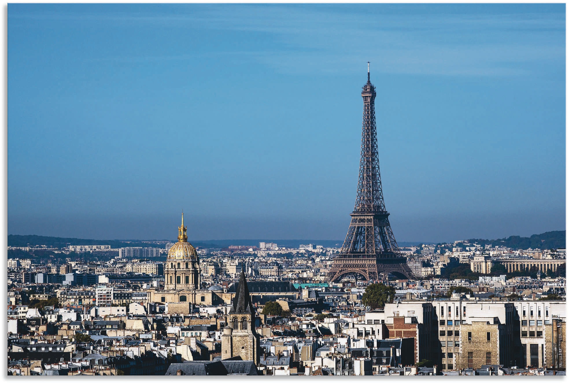 den Leinwandbild, Wandbild als Eiffelturm Jelmoli-Versand Grössen in shoppen versch. Alubild, oder online Paris«, St.), Paris, Wandaufkleber Poster (1 auf »Blick | in Artland
