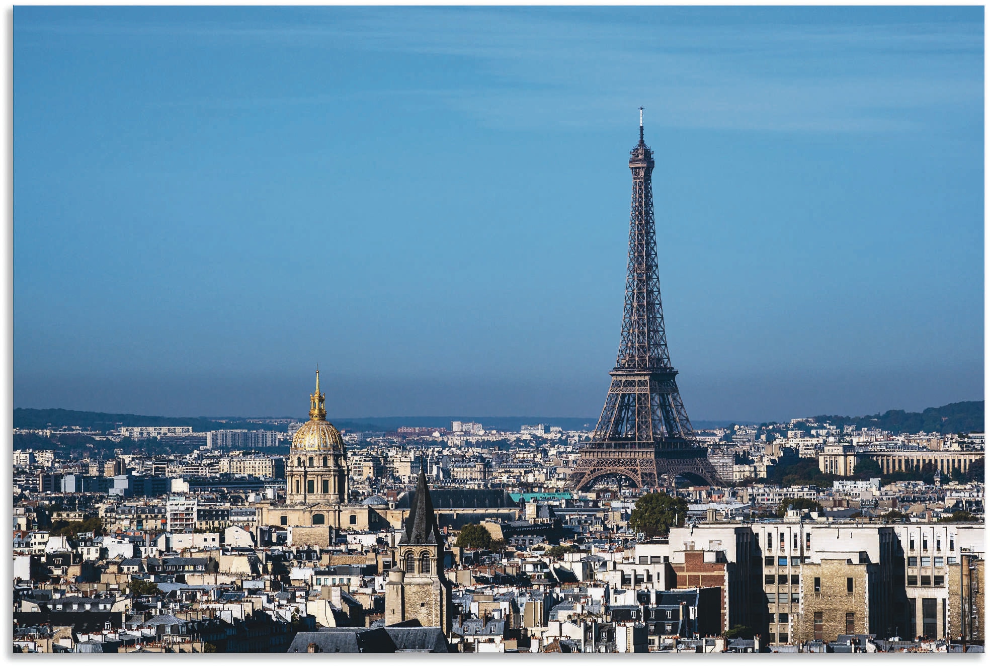 Artland Wandbild »Blick auf in Alubild, Eiffelturm shoppen St.), Grössen | Leinwandbild, online (1 Poster versch. Wandaufkleber als Jelmoli-Versand Paris, Paris«, den in oder
