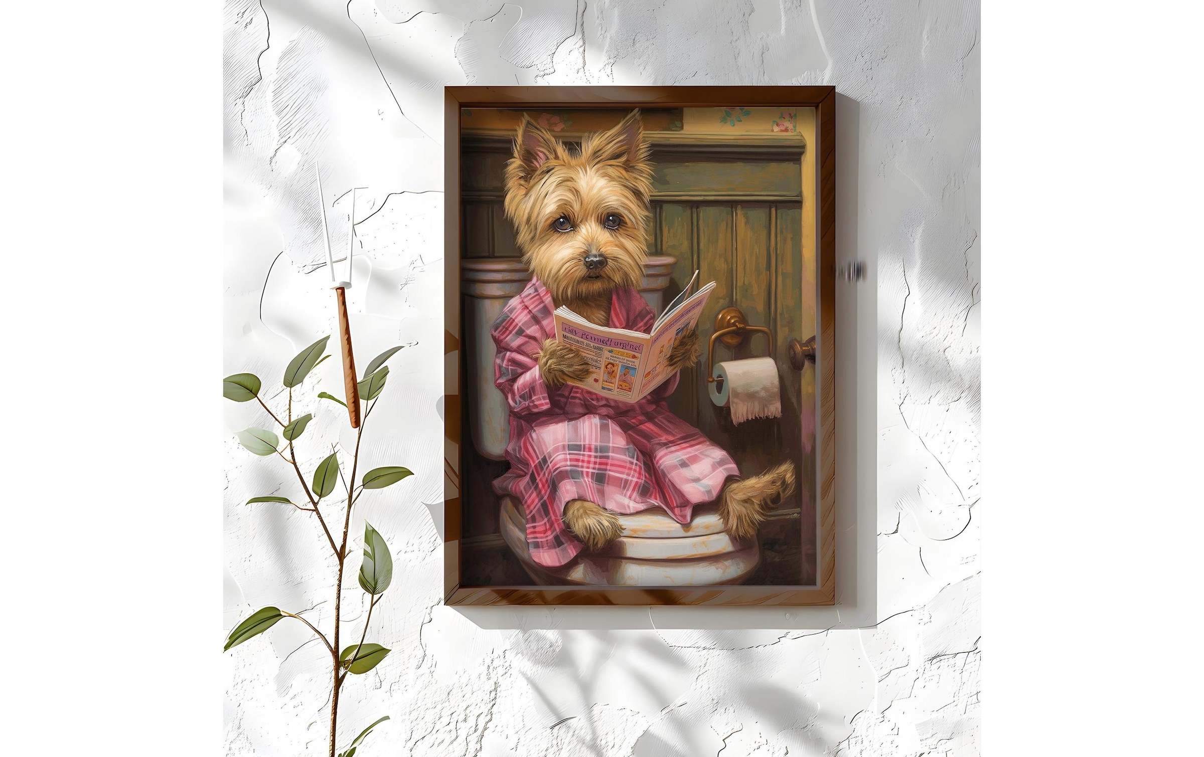 Wandbild »Wallxpert Yorkshire Terrier 35 x 47 cm«, Hund