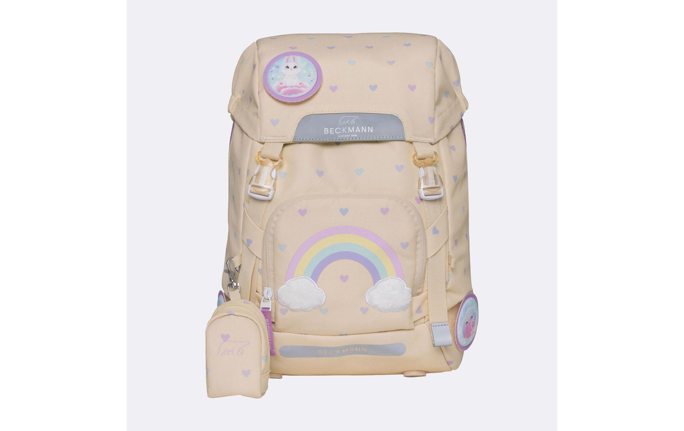Beckmann Schulrucksack »Classic Yellow Heart 6-teilig«, Reflektoren