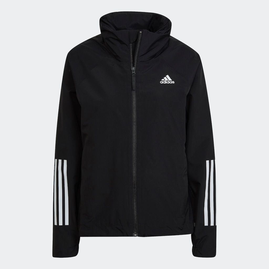 adidas Sportswear Outdoorjacke »BSC 3STREIFEN RAIN.RDY REGENJACKE«, mit Kapuze