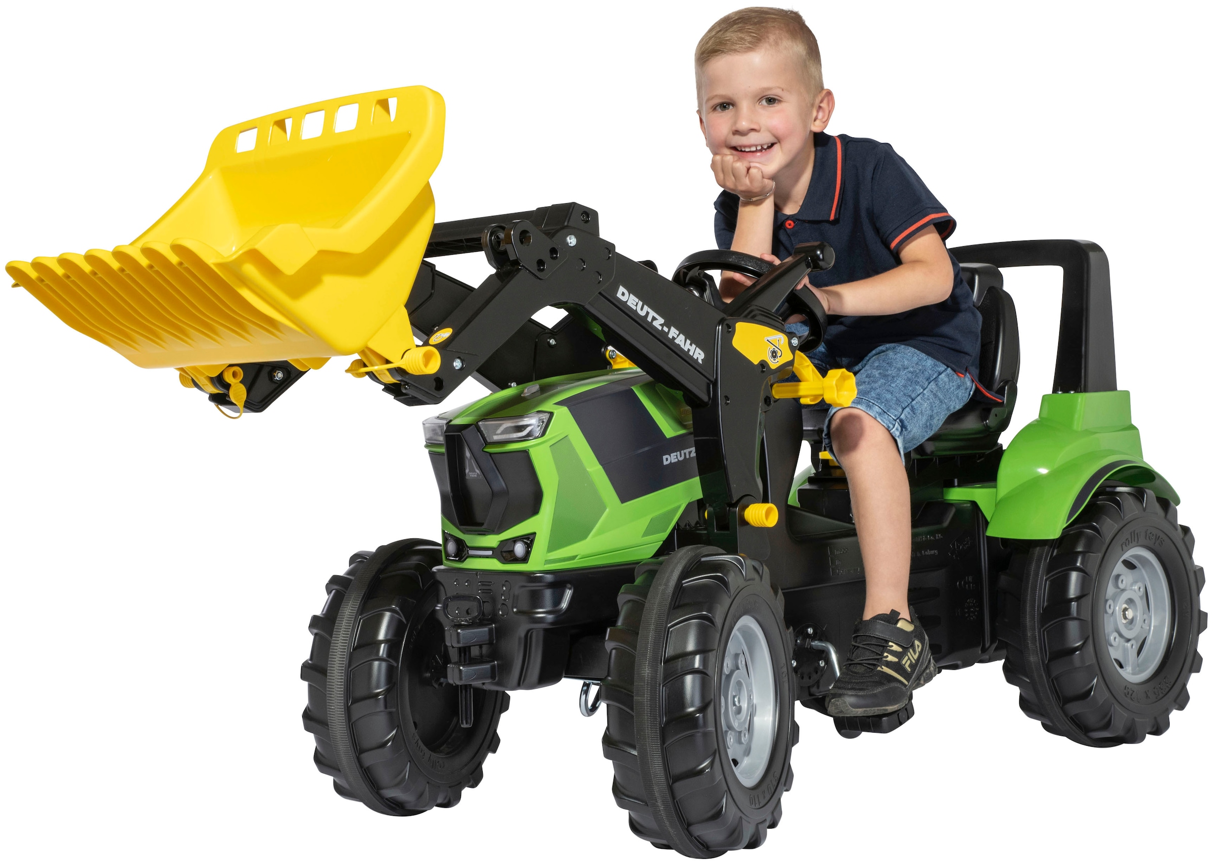 rolly toys® Trettraktor »rollyFarmtrac Premium II Deutz 8280 TTV«, mit Frontlader, BxTxH: 150x54x75 cm