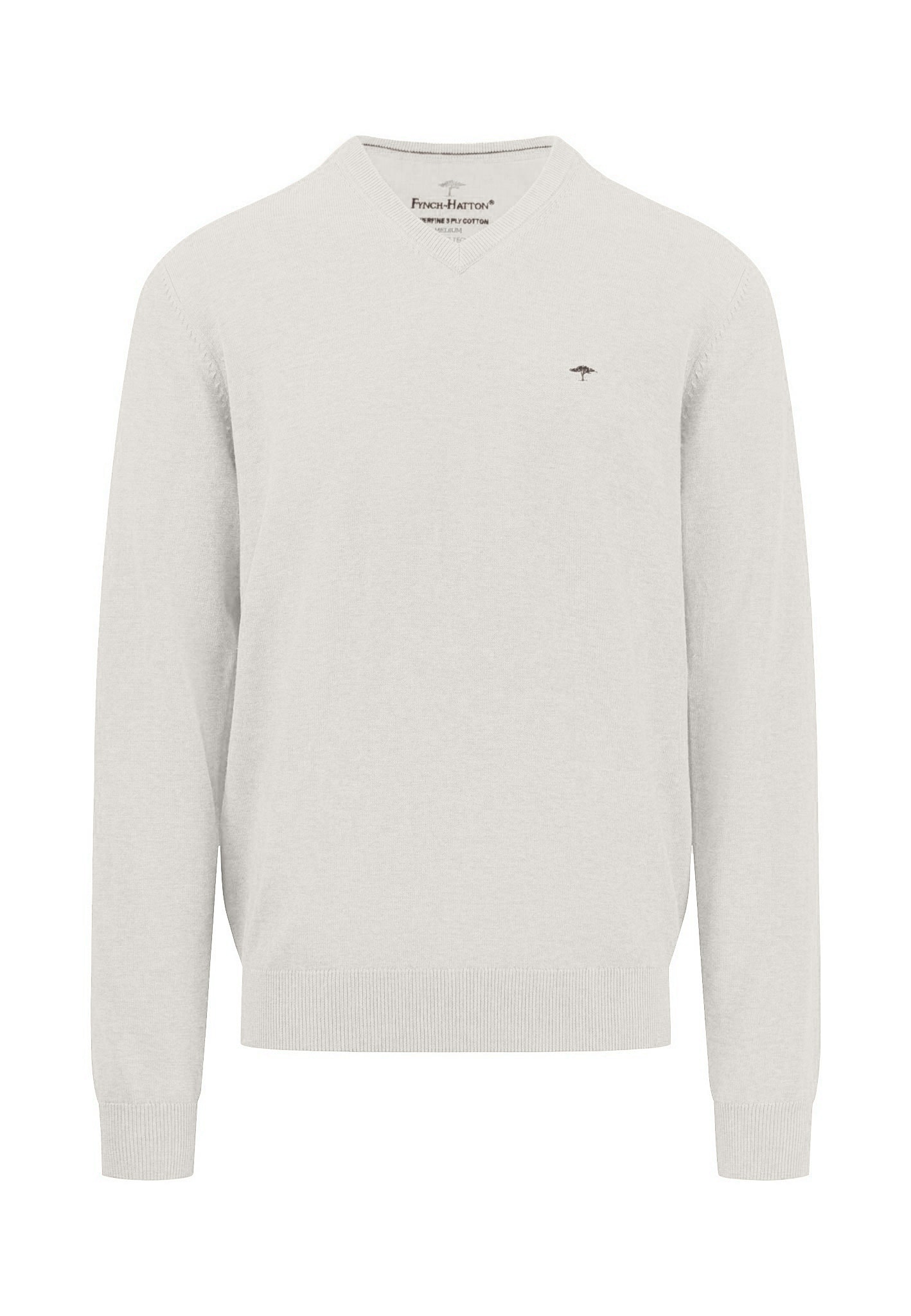 FYNCH-HATTON Strickpullover »FYNCH-HATTON Pullover mit V-Kragen«, (1 tlg.), mit V-Ausschnitt