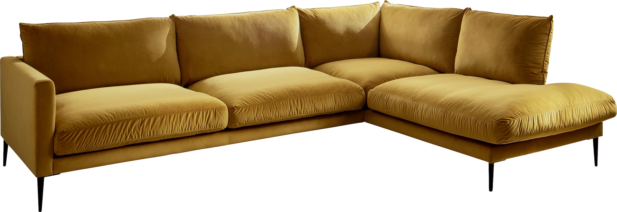 Trends by HG Polsterecke »Svea L-Form«, Ottomane rechts oder links, mit Metallfuss, frei im Raum stellbar