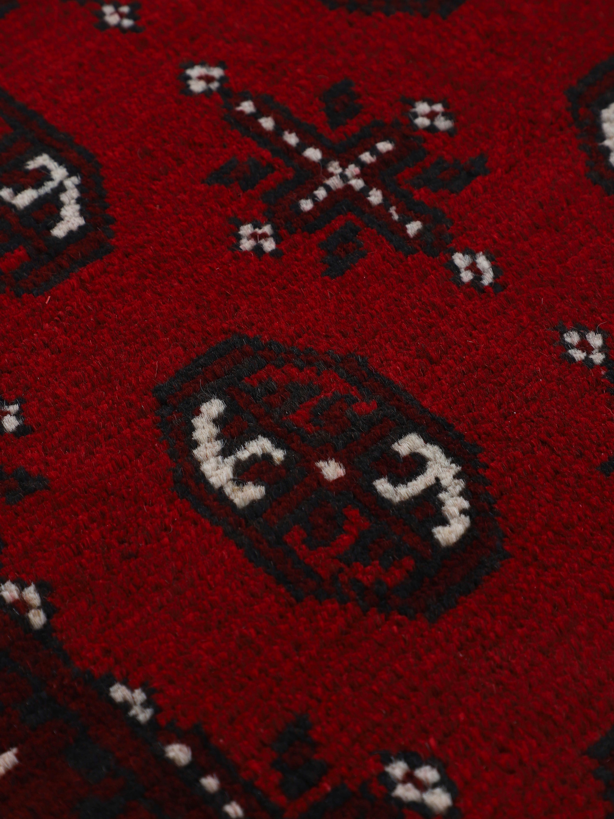 Woven Arts Orientteppich »Afghan Akhche Bokhara«, rechteckig, 8 mm Höhe, reine Schurwolle für ein warmes Raumklima, handgearbeitet