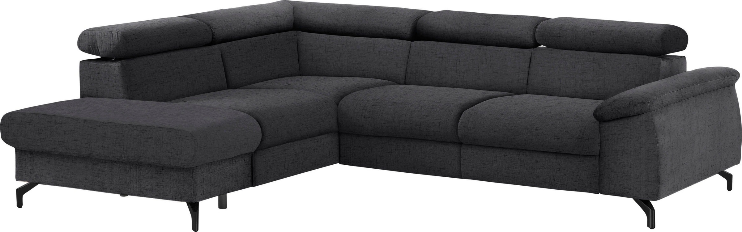 COTTA Polstergarnitur »Komaris«, (Set), Set: bestehend aus Ecksofa und Hocker, frei im Raum stellbar