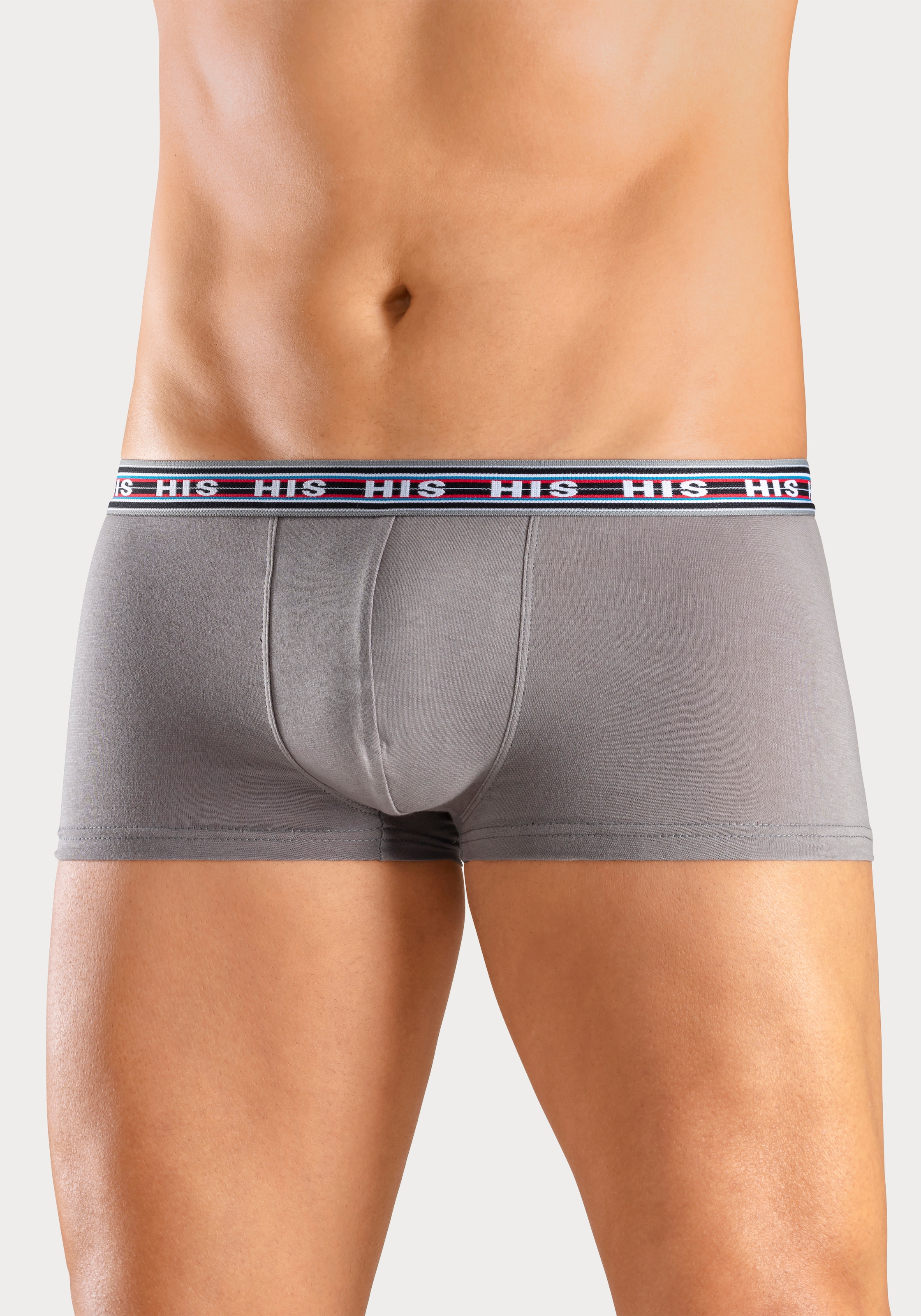 H.I.S Boxershorts, (Packung, 5 St.), in Hipster-Form aus Baumwoll-Stretch