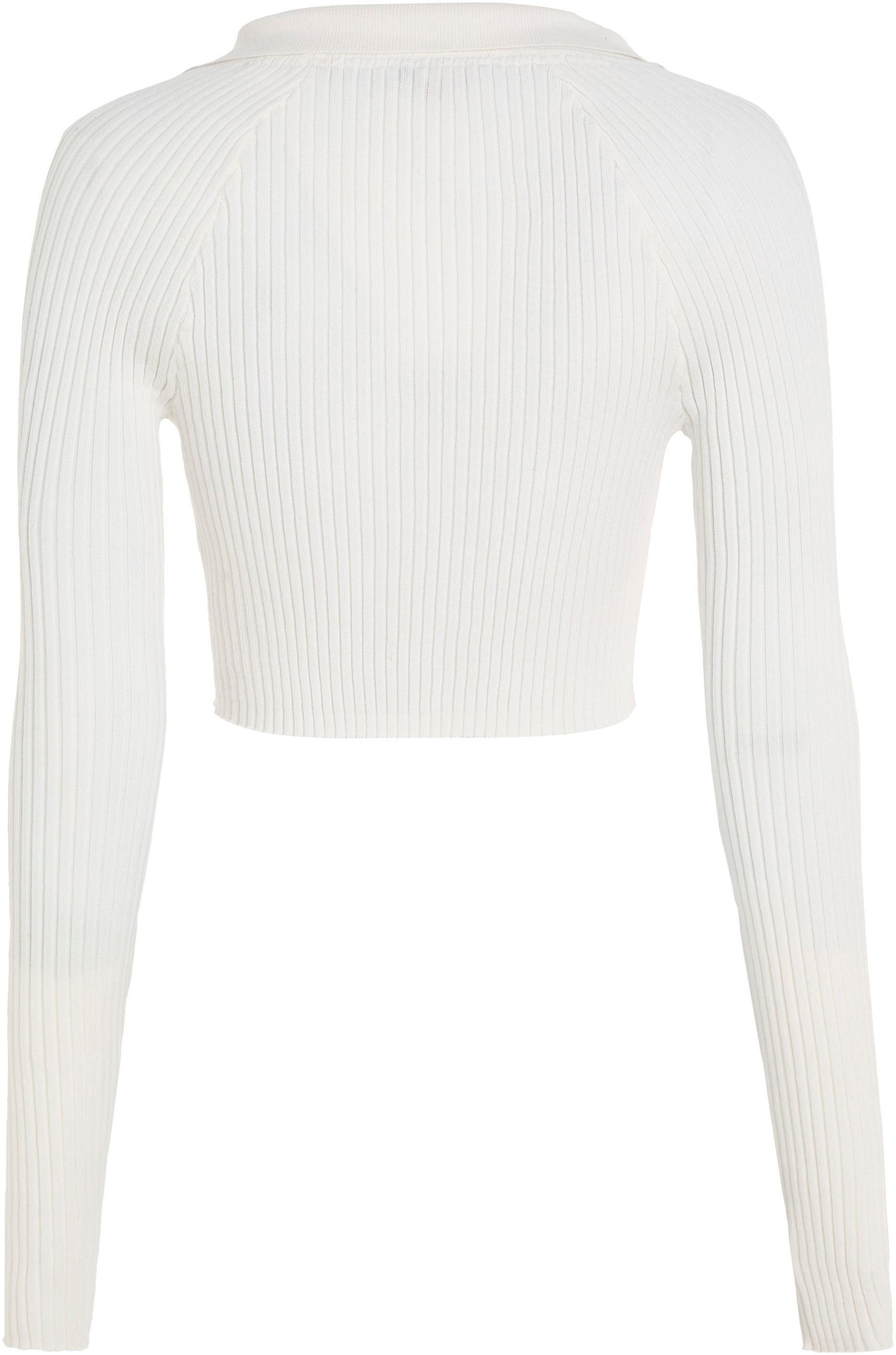 Tommy Jeans Strickpullover »TJW XS BADGE RIB COLLAR SWEATER«, mit V-Ausschnitt