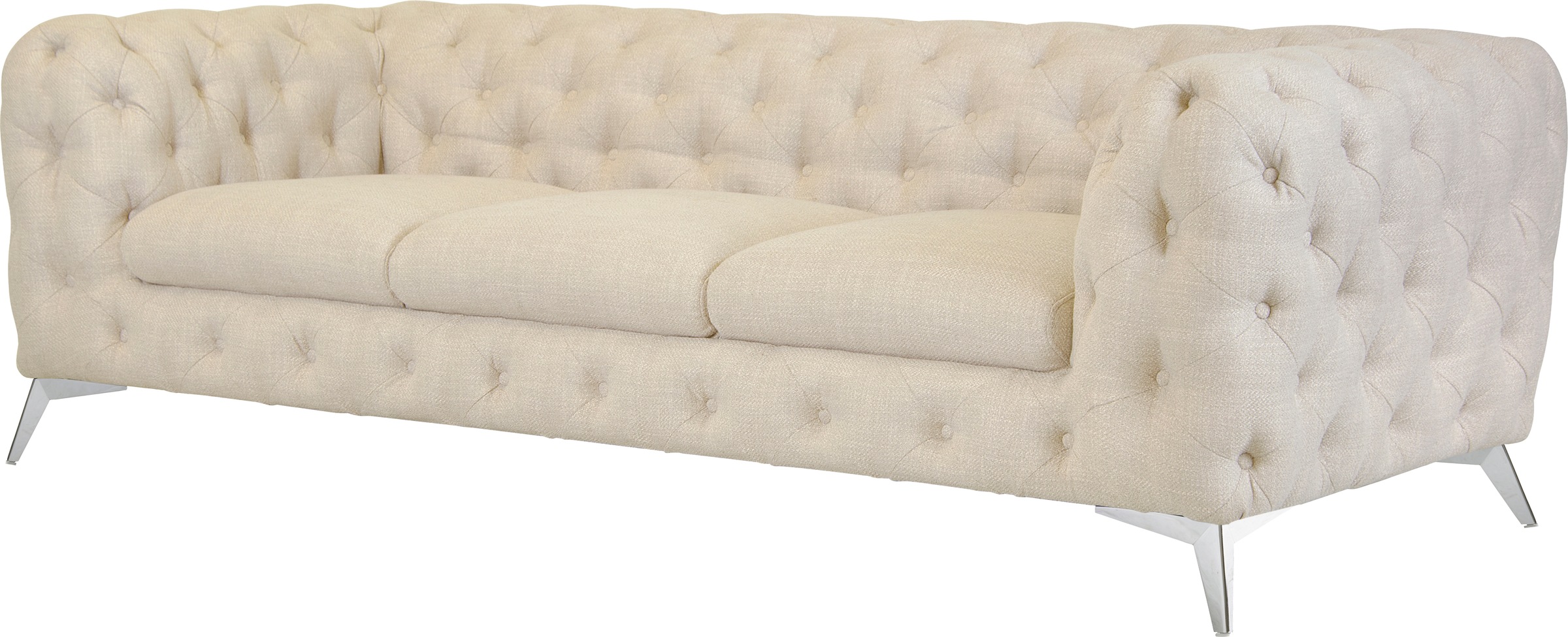 Leonique Chesterfield-Sofa »Glynis«, aufwändige Knopfheftung, moderne Chesterfield Optik, Fussfarbe wählbar
