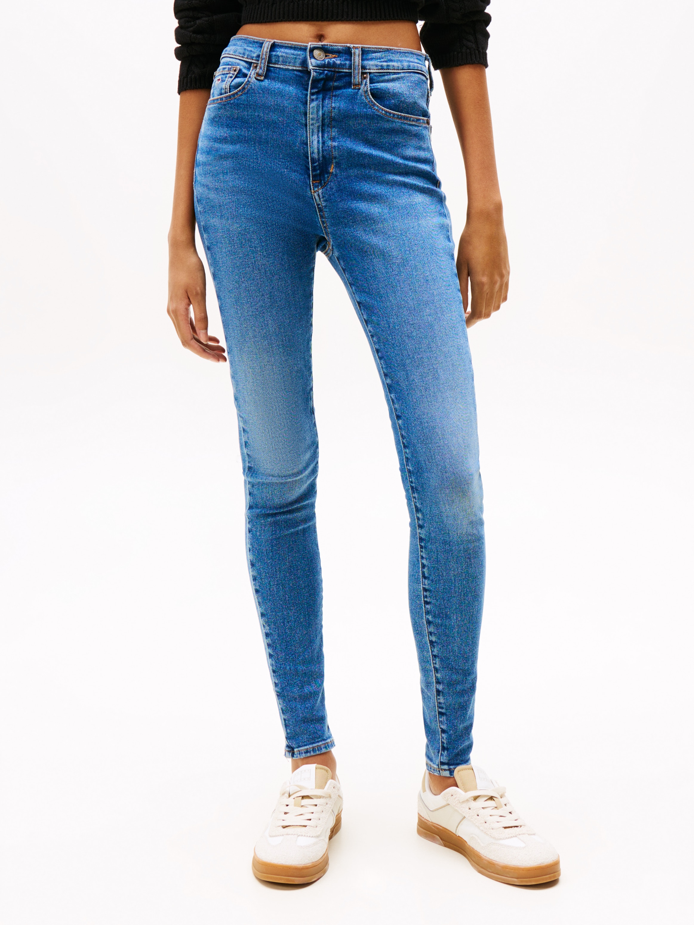 Tommy Jeans Skinny-fit-Jeans »Sylvia High Rise Skinny« in Knöchellänge, in blauer Waschung