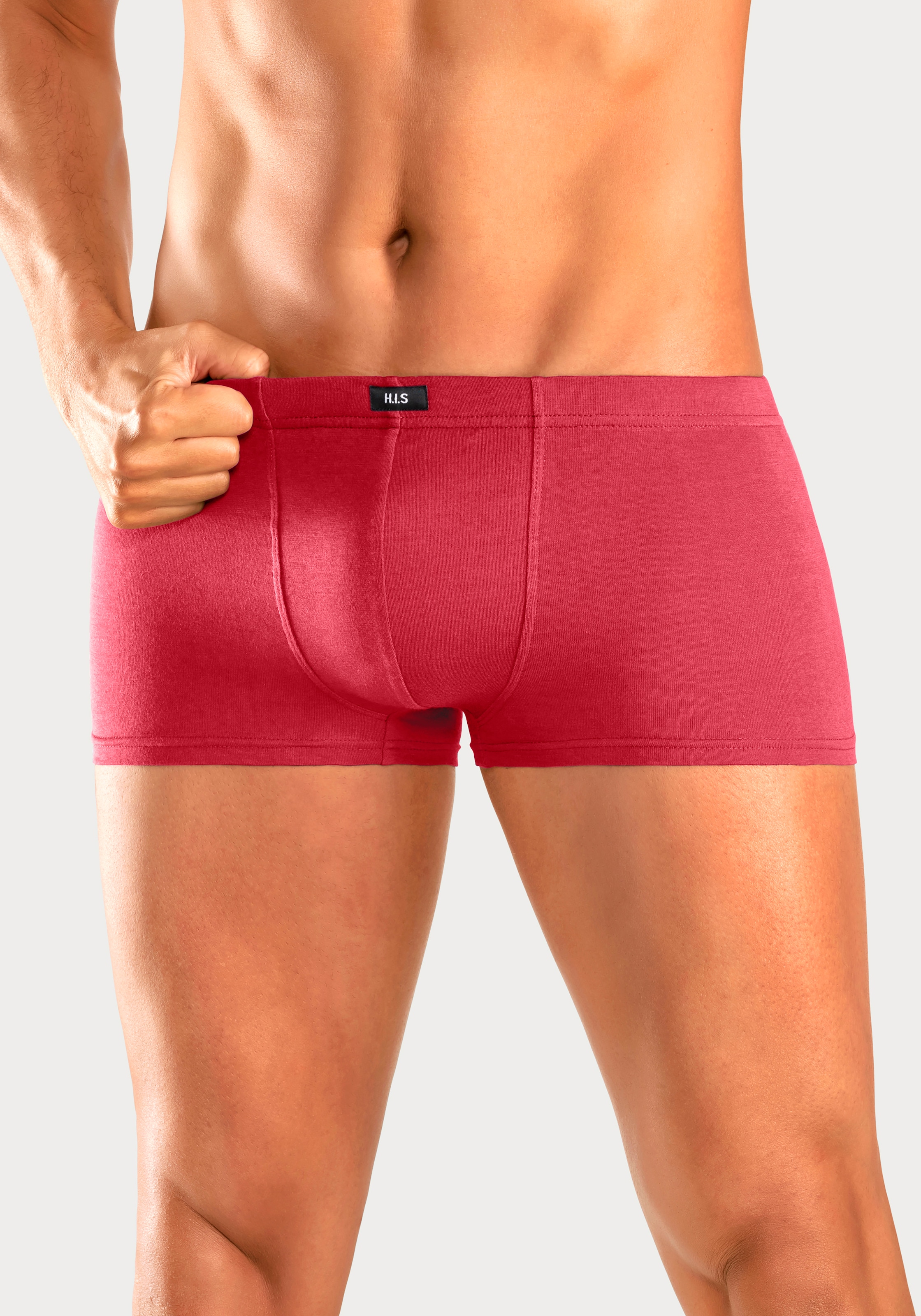 H.I.S Hipster, (Packung, 5 St.), knapp sitzende Boxershorts aus Baumwollstretch