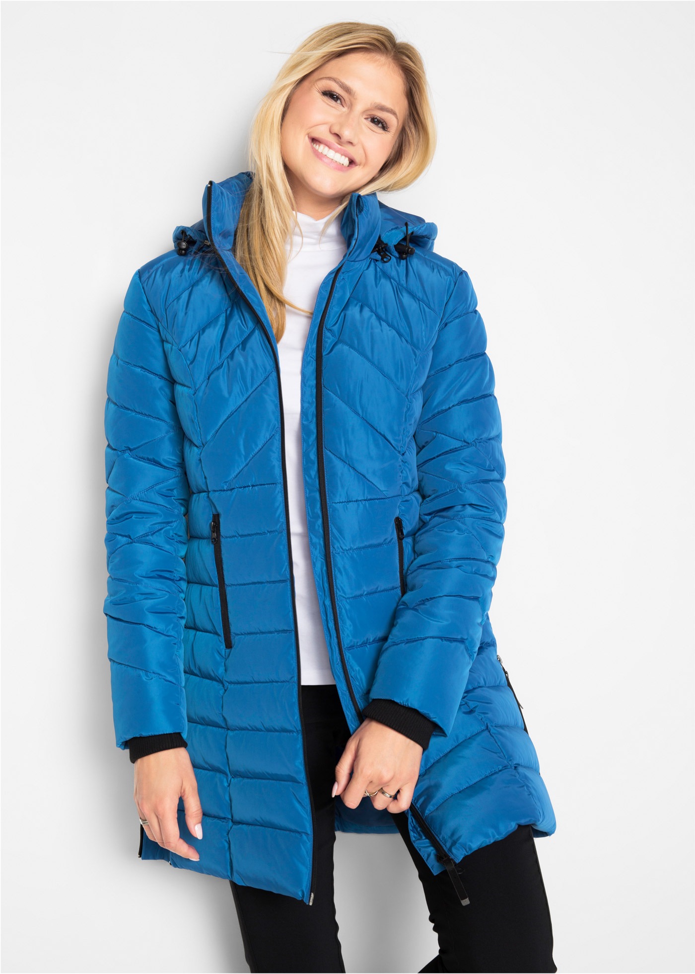 bonprix Steppjacke »Winterjacke« mit Kapuze Winterjacke mit Wattierung und abnehmbarer Kapuze